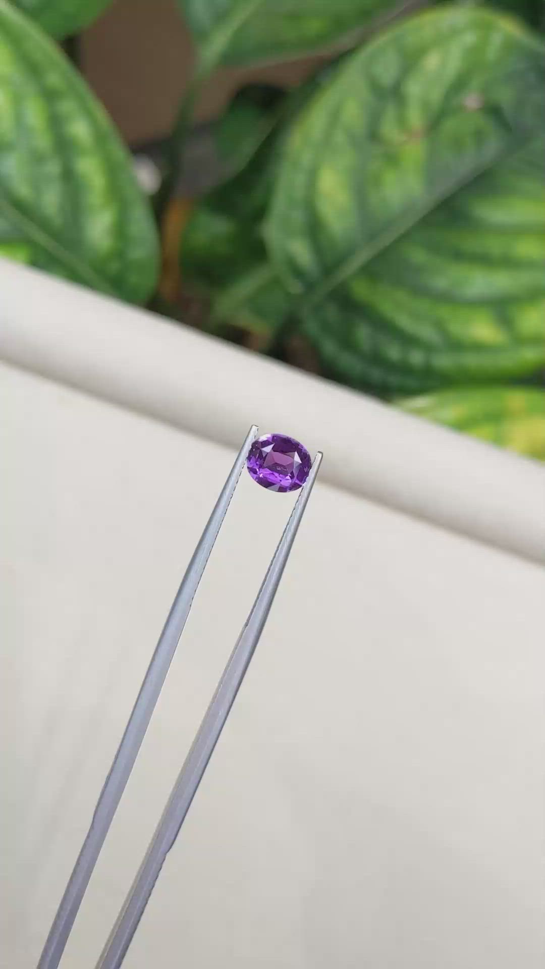 1.23 Ct. Purple Sapphire from Ceylon (Sri Lanka) Size Video