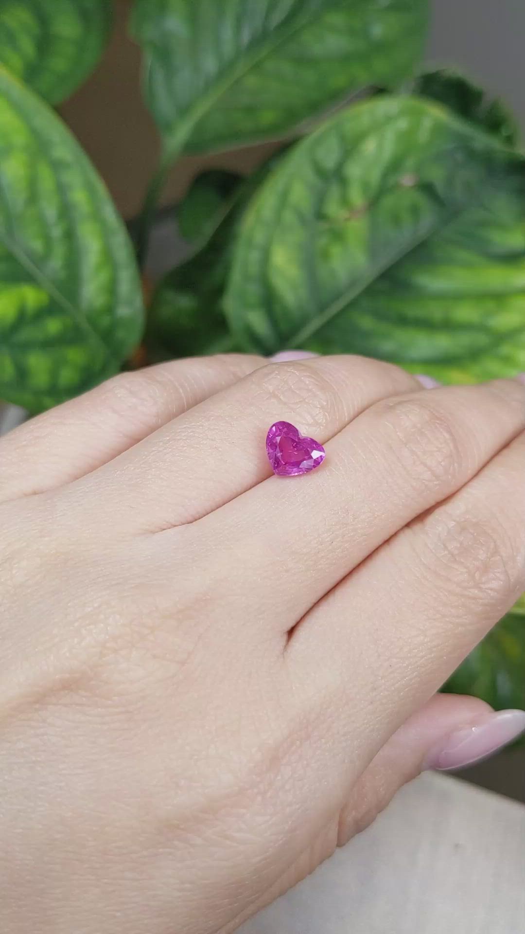 2.06 Ct. Pink Sapphire from Ceylon (Sri Lanka) Size Video