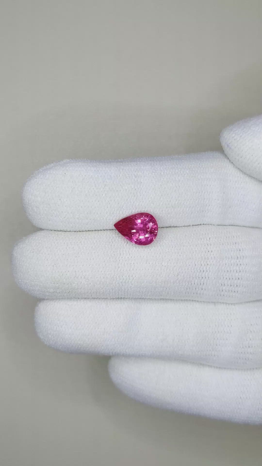 2.11 Ct. Pink Sapphire from Ceylon (Sri Lanka) Size Video