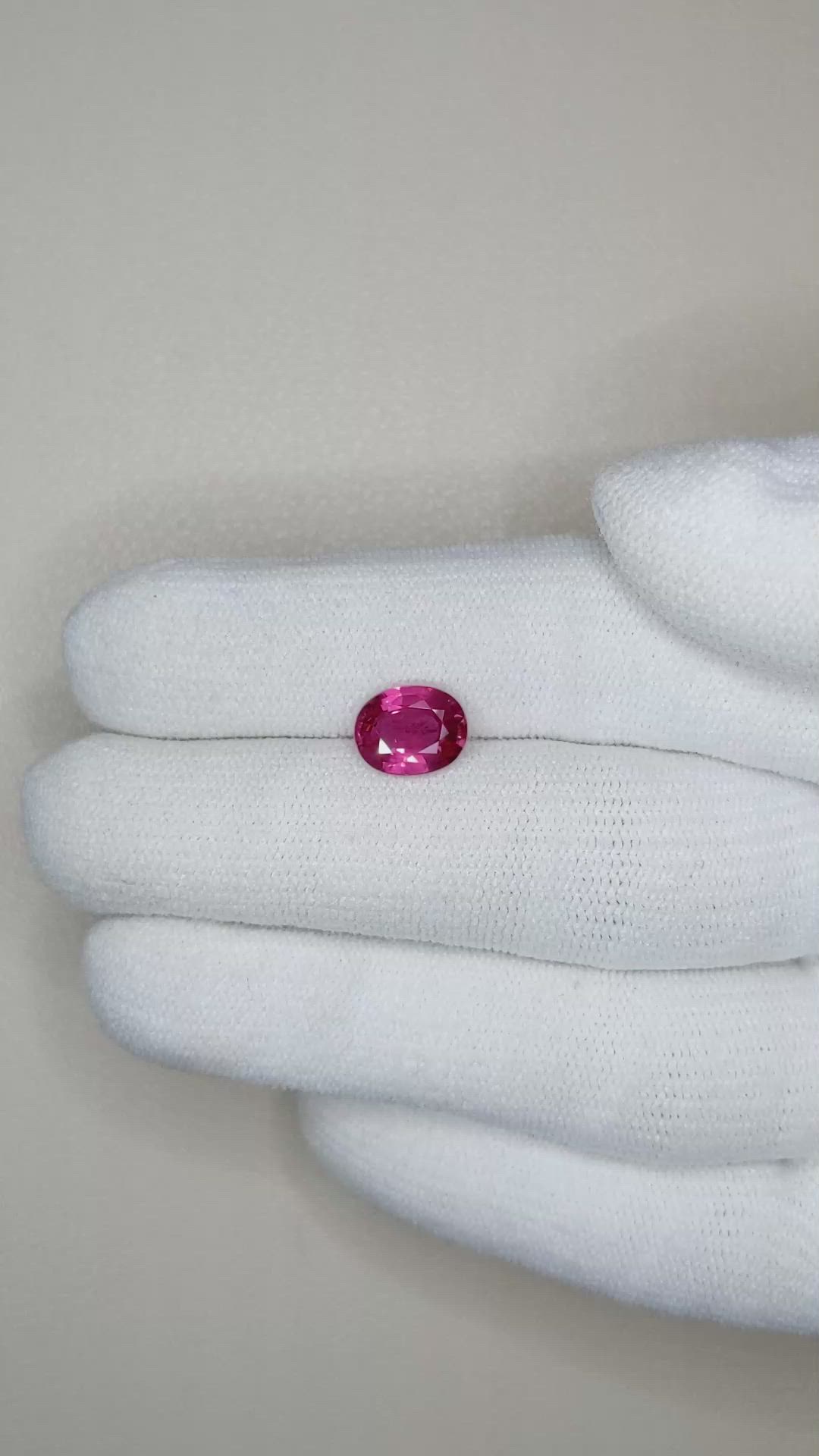 2.07 Ct. Pink Sapphire from Ceylon (Sri Lanka) Size Video