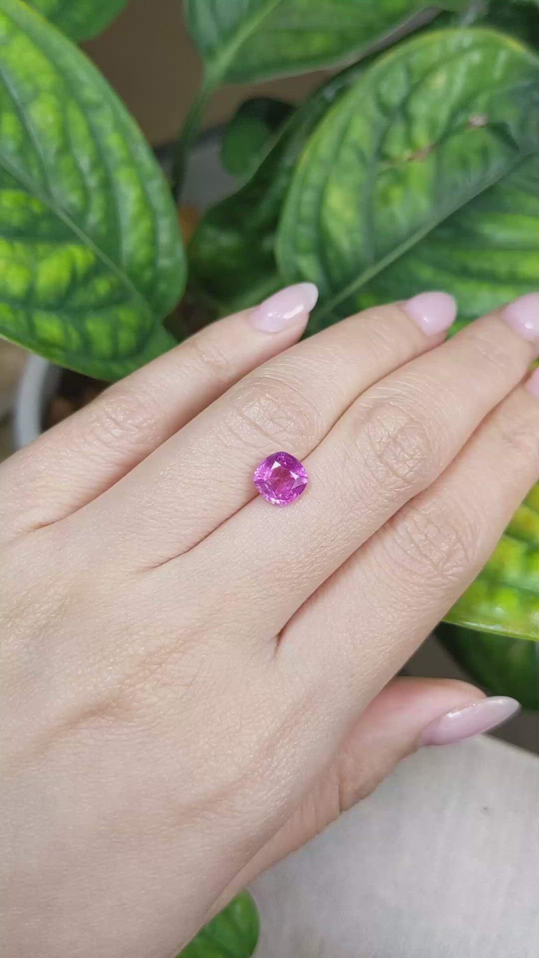 2.03 Ct. Pink Sapphire from Ceylon (Sri Lanka) Size Video