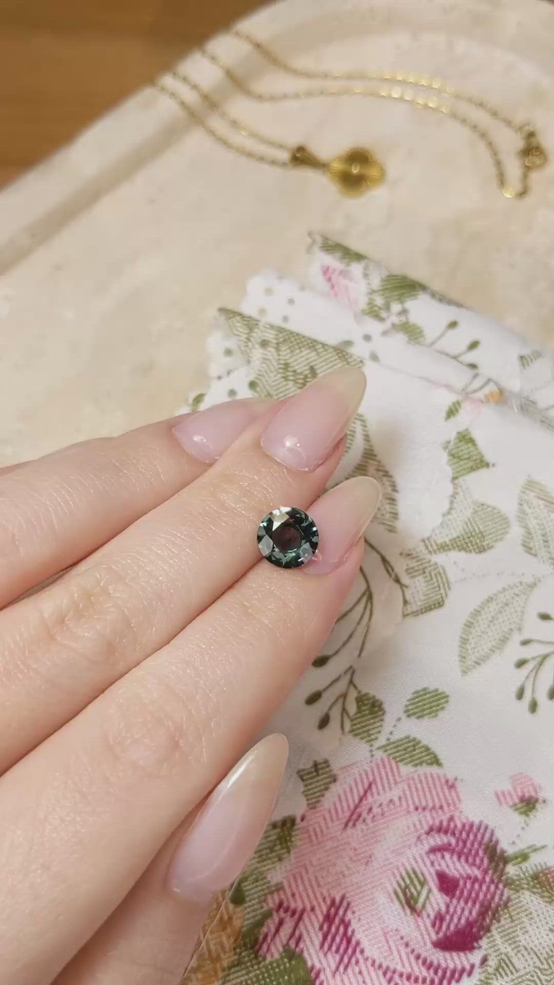 2.15 Ct. Bluish Green Sapphire from Ceylon (Sri Lanka) Size Video