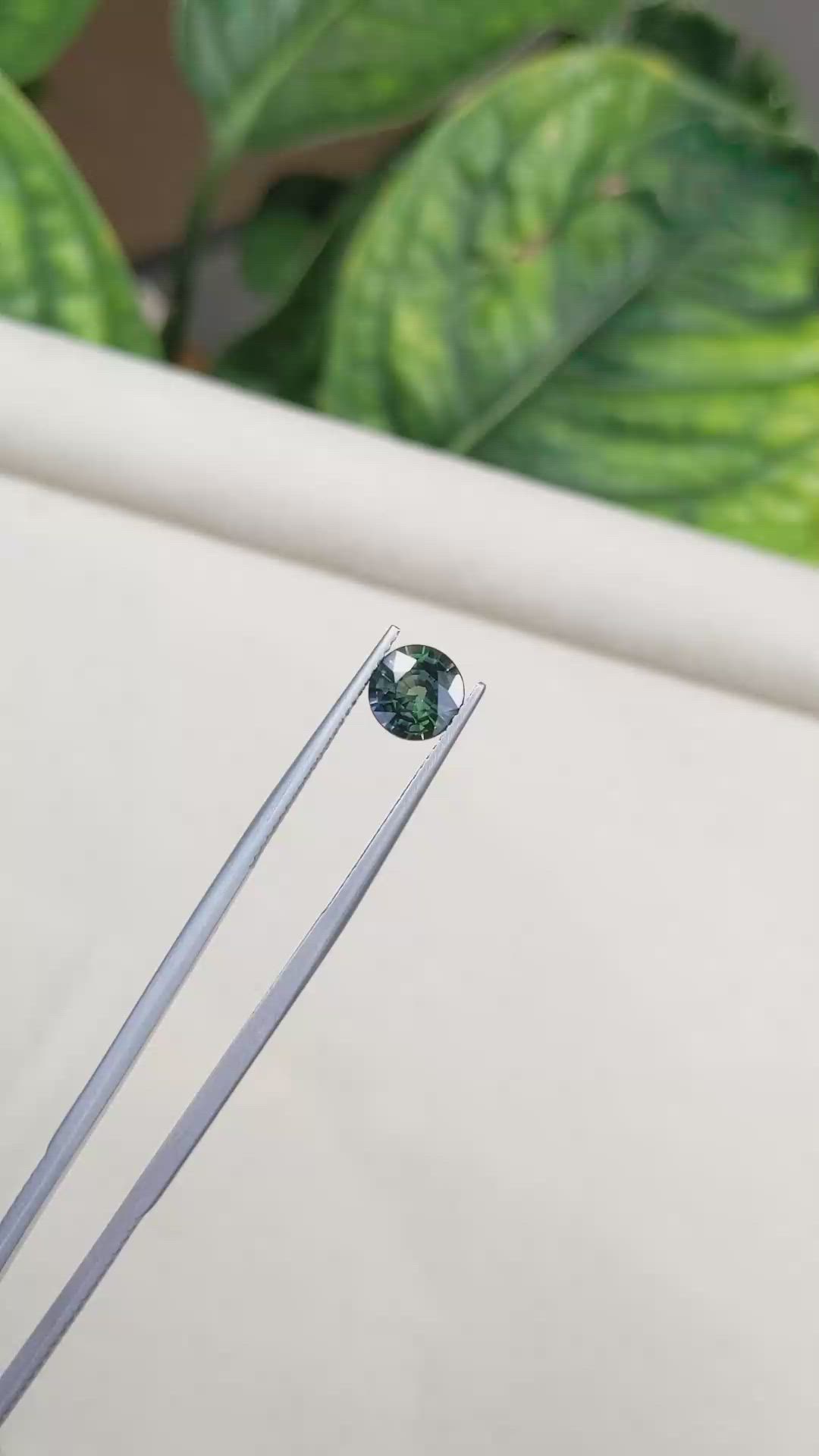 1.79 Ct. Bluish Green Sapphire from Ceylon (Sri Lanka) Size Video