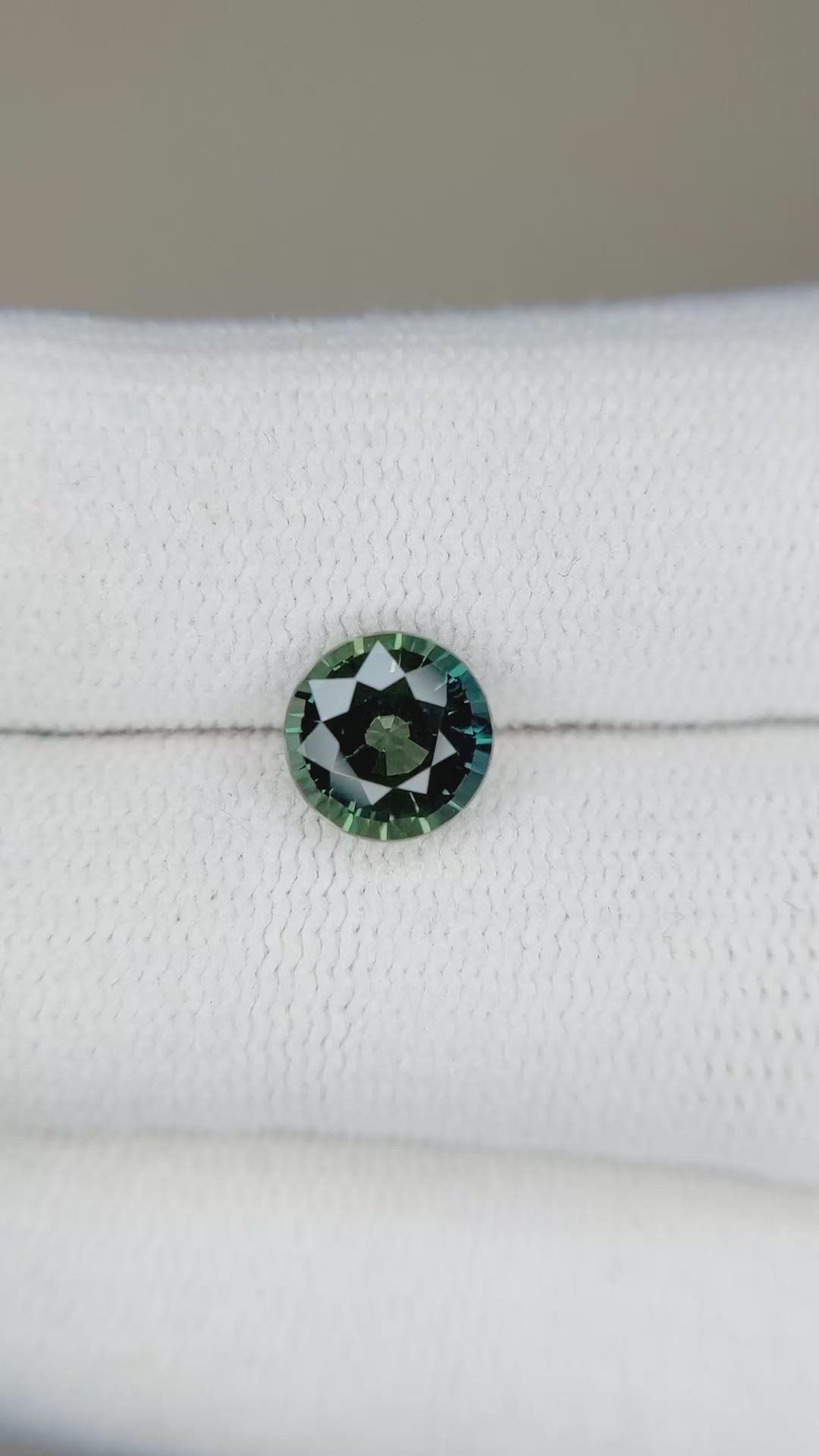 1.79 Ct. Bluish Green Sapphire from Ceylon (Sri Lanka) Size Video