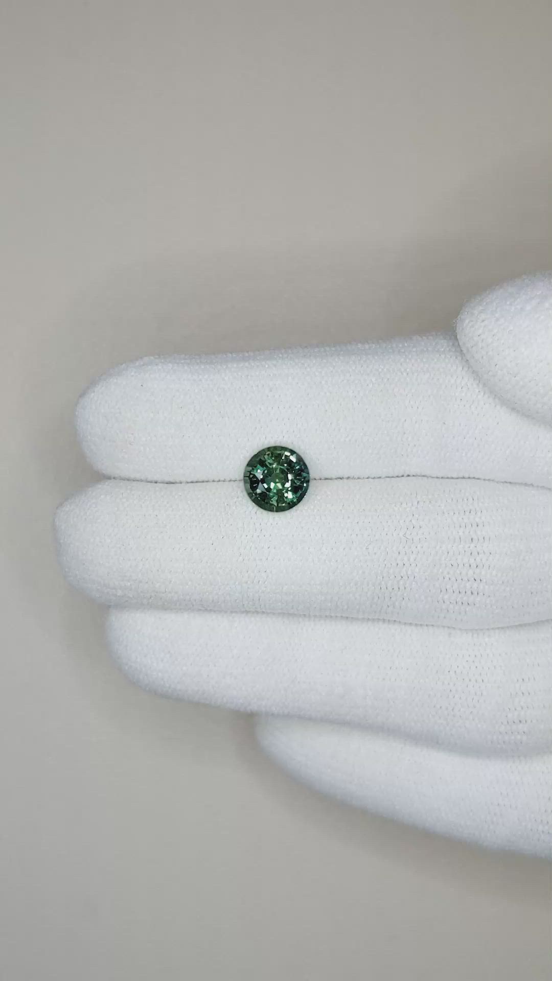 1.79 Ct. Bluish Green Sapphire from Ceylon (Sri Lanka) Size Video