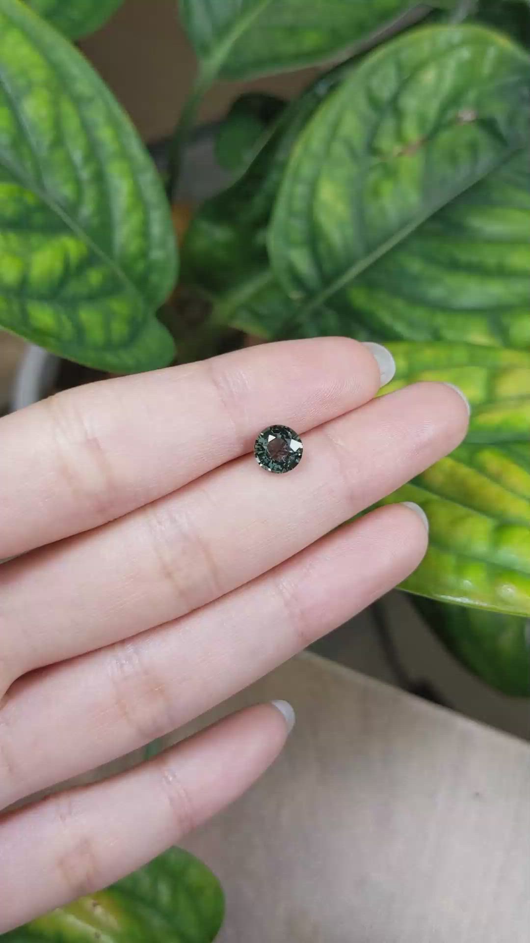 1.54 Ct. Bluish Green Sapphire from Ceylon (Sri Lanka) Size Video