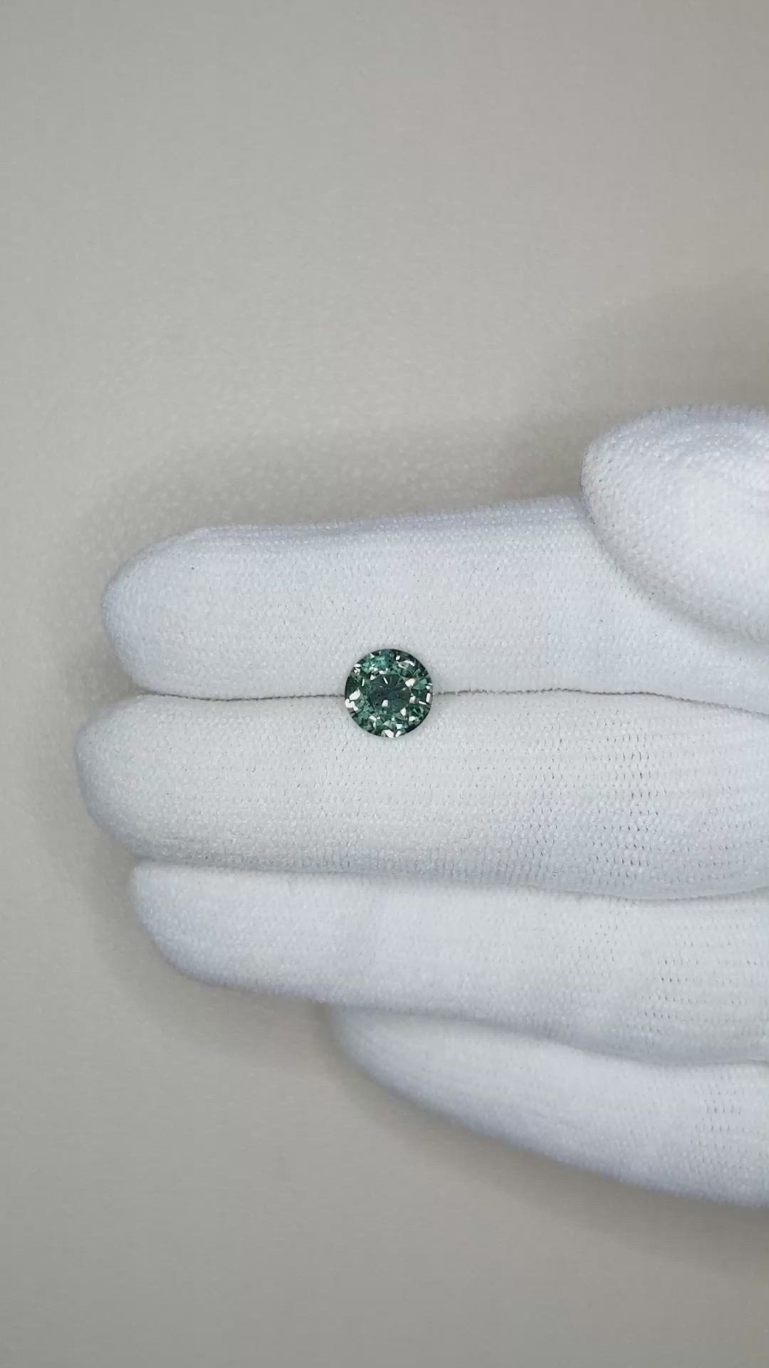 1.54 Ct. Bluish Green Sapphire from Ceylon (Sri Lanka) Size Video