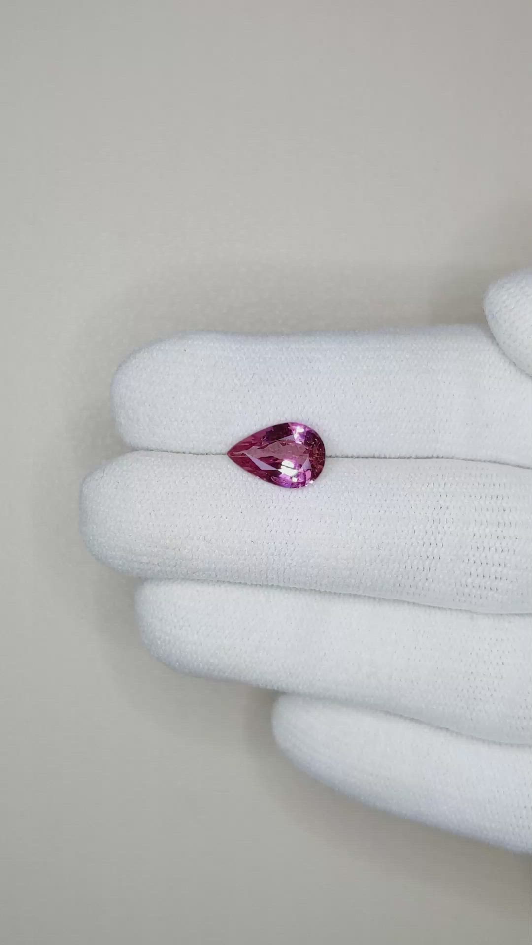 2.21 Ct. Purplish Pink Sapphire from Madagascar Size Video