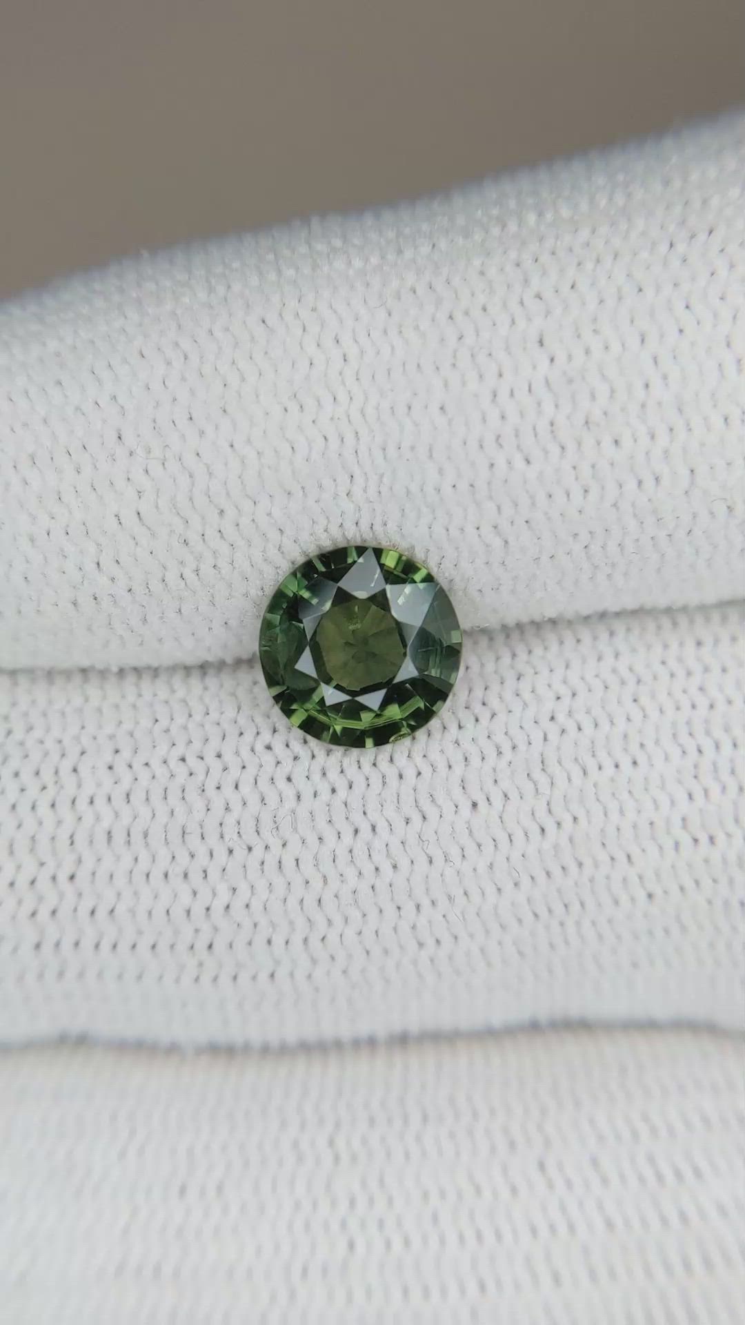 2.08 Ct. Green Sapphire from Ceylon (Sri Lanka) Size Video