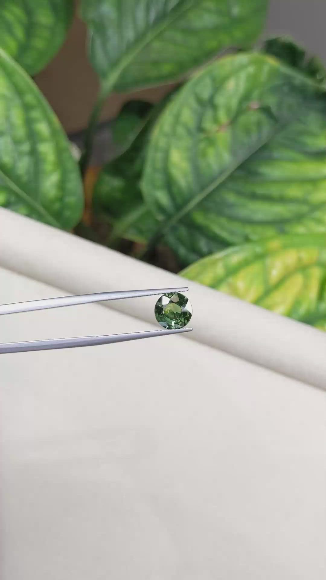 2.08 Ct. Green Sapphire from Ceylon (Sri Lanka) Size Video
