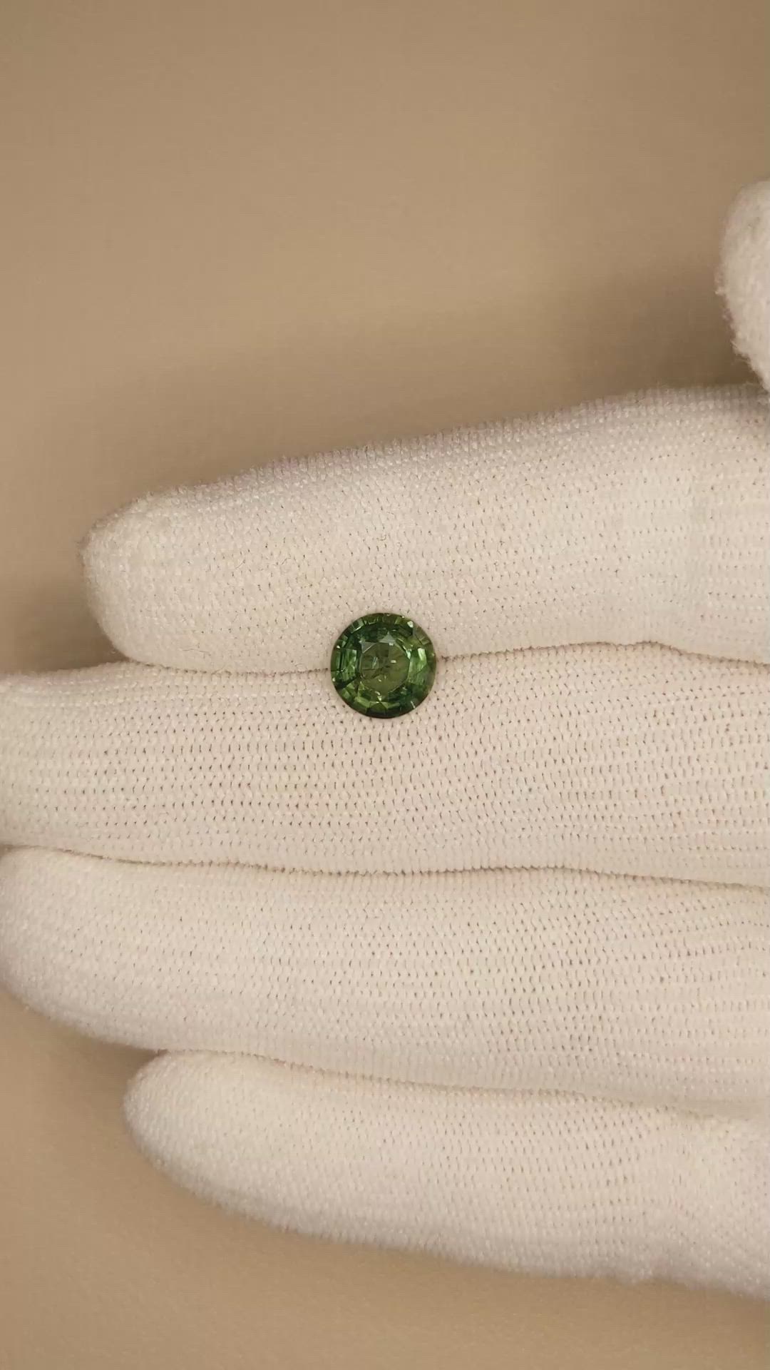 2.08 Ct. Green Sapphire from Ceylon (Sri Lanka) Size Video