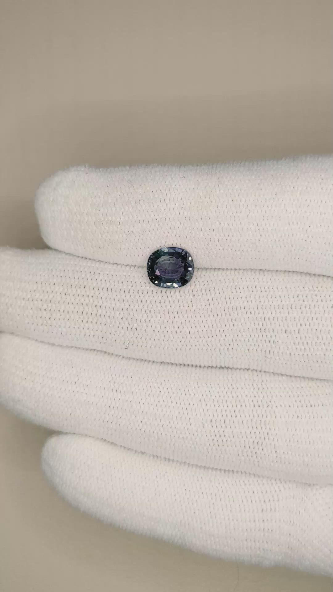 2.07 Ct. Color Change Sapphire from Ceylon (Sri Lanka) Size Video