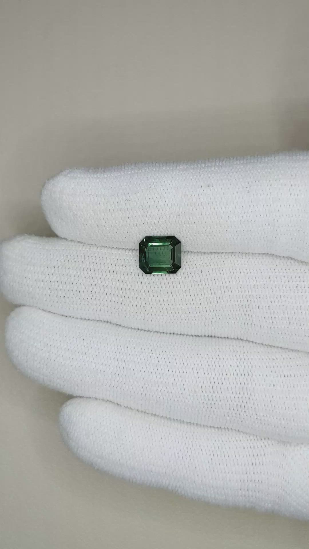2.22 Ct. Bluish Green Sapphire from Madagascar Size Video