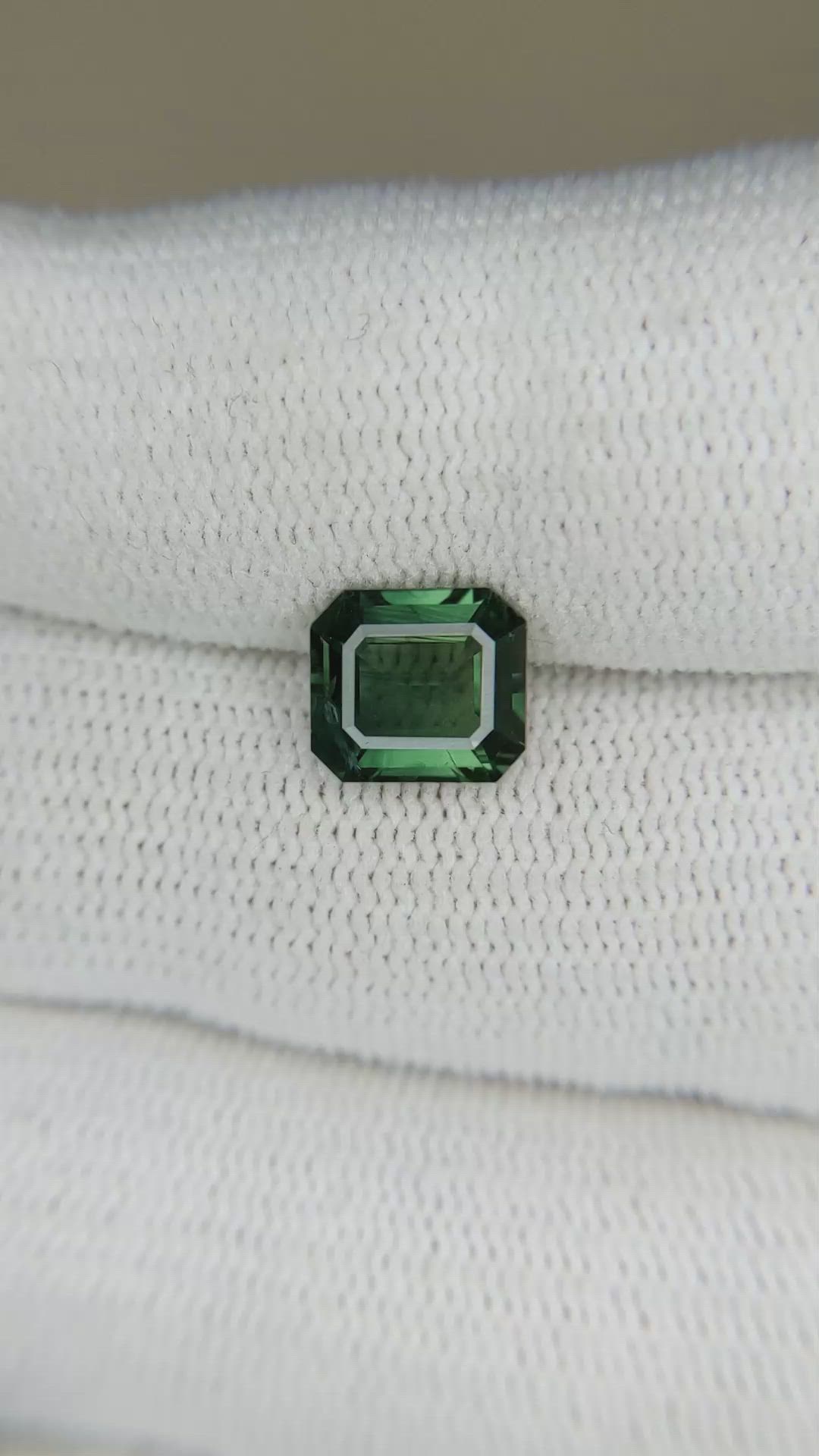 2.22 Ct. Bluish Green Sapphire from Madagascar Size Video