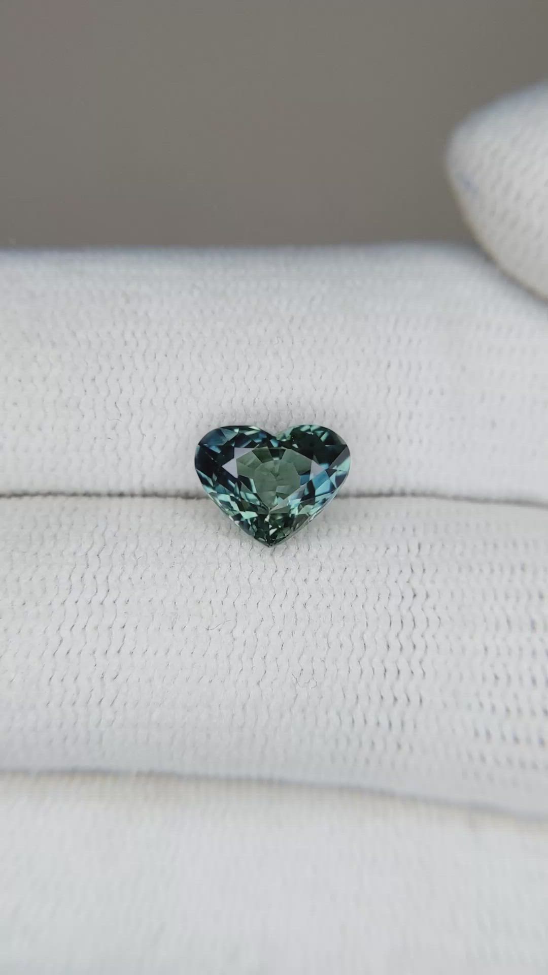 2.03 Ct. Greenish Blue Sapphire from Madagascar Size Video