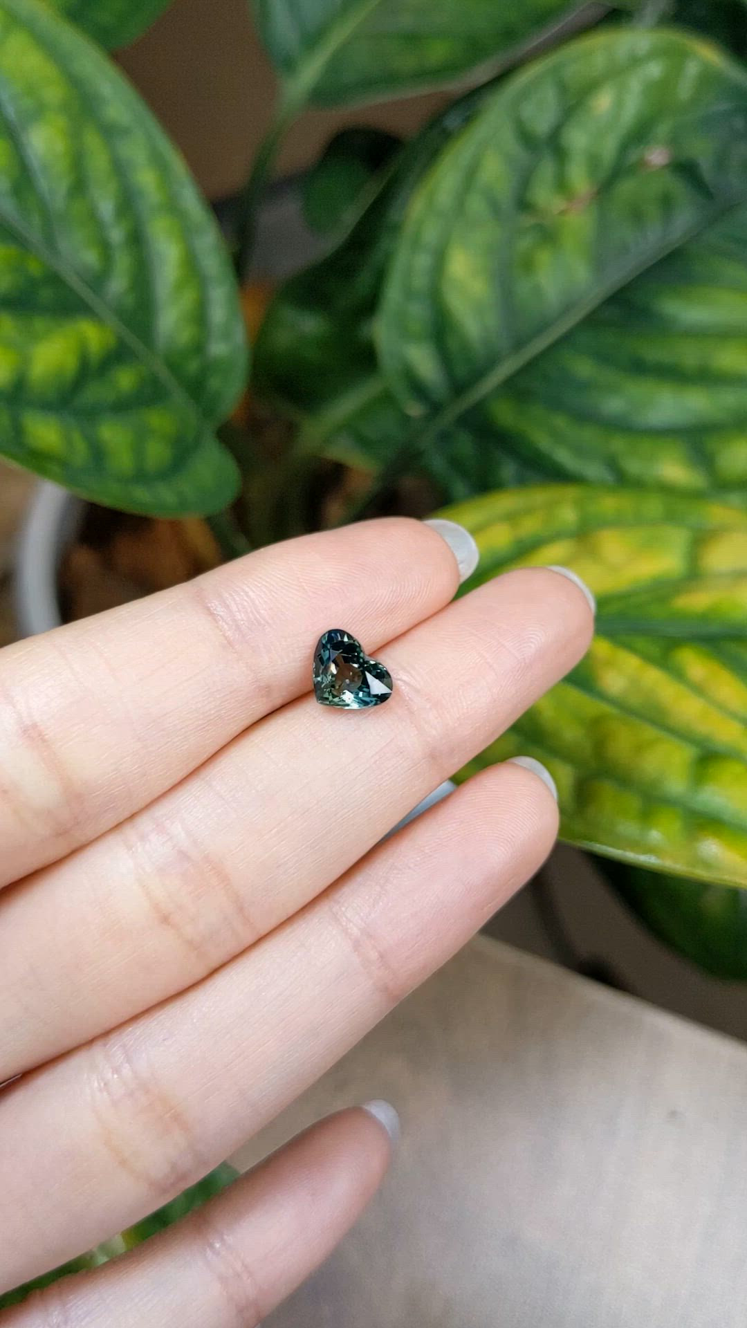2.03 Ct. Greenish Blue Sapphire from Madagascar Size Video