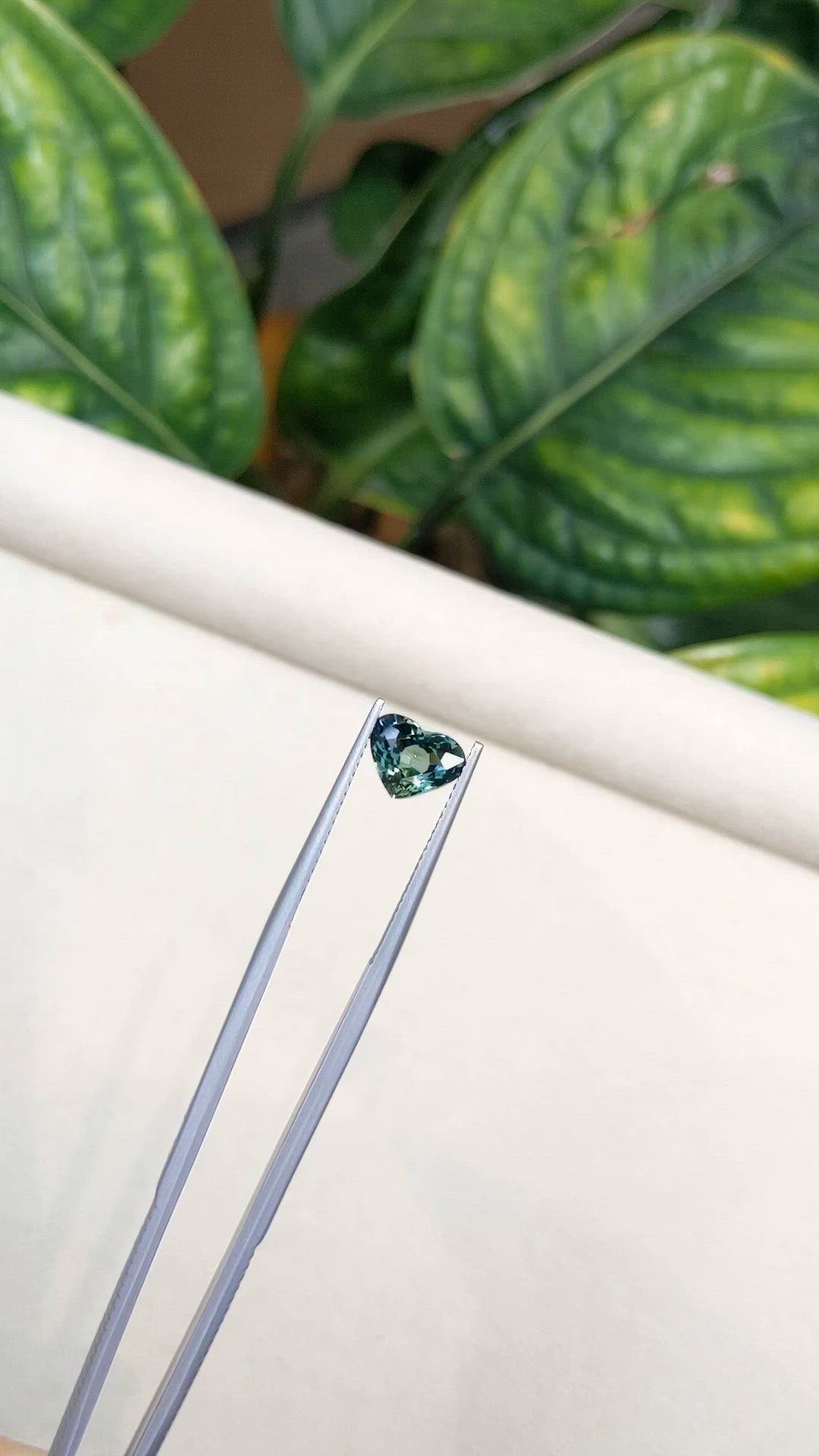 2.03 Ct. Greenish Blue Sapphire from Madagascar Size Video