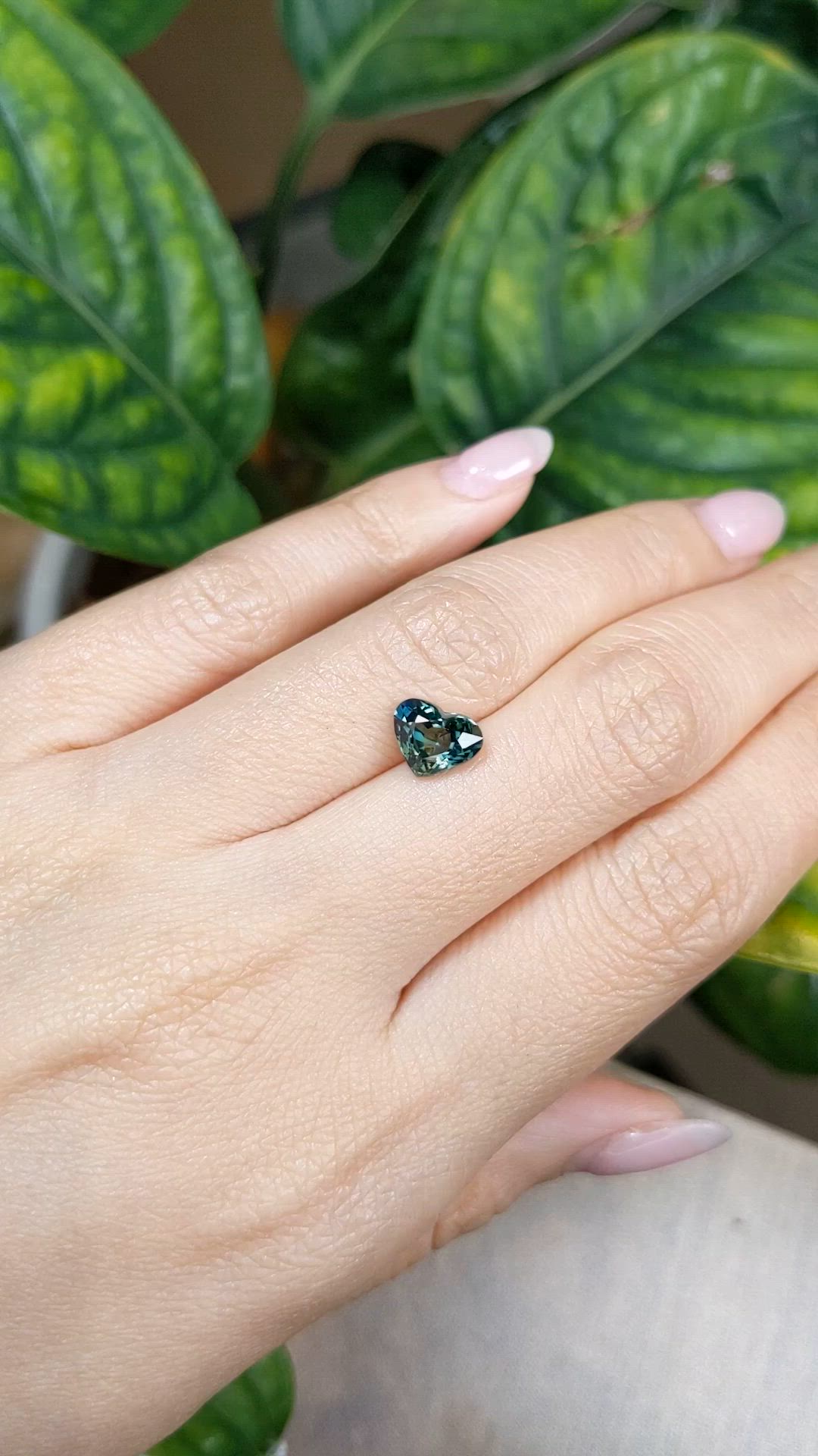 2.03 Ct. Greenish Blue Sapphire from Madagascar Size Video