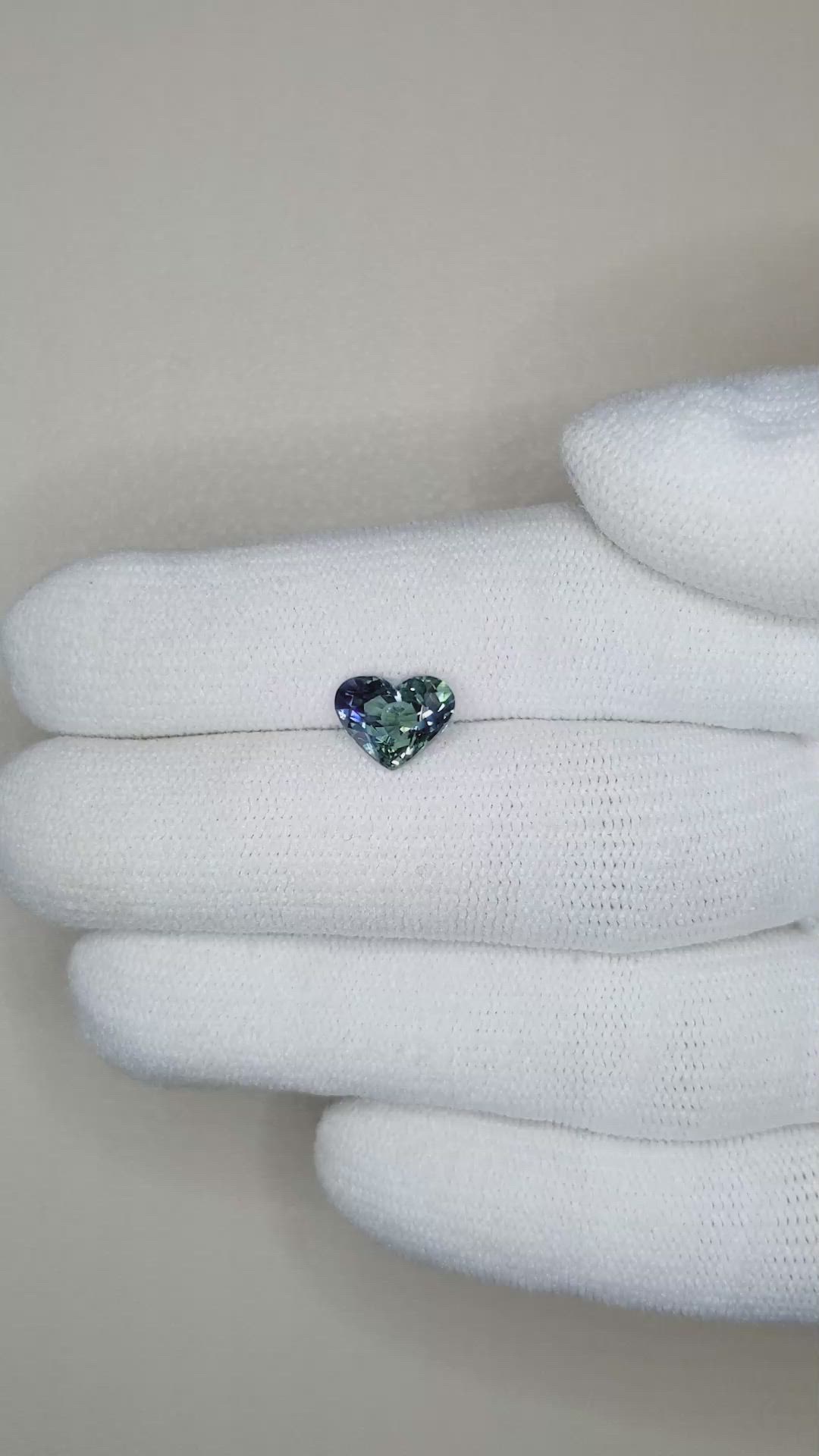 2.03 Ct. Greenish Blue Sapphire from Madagascar Size Video