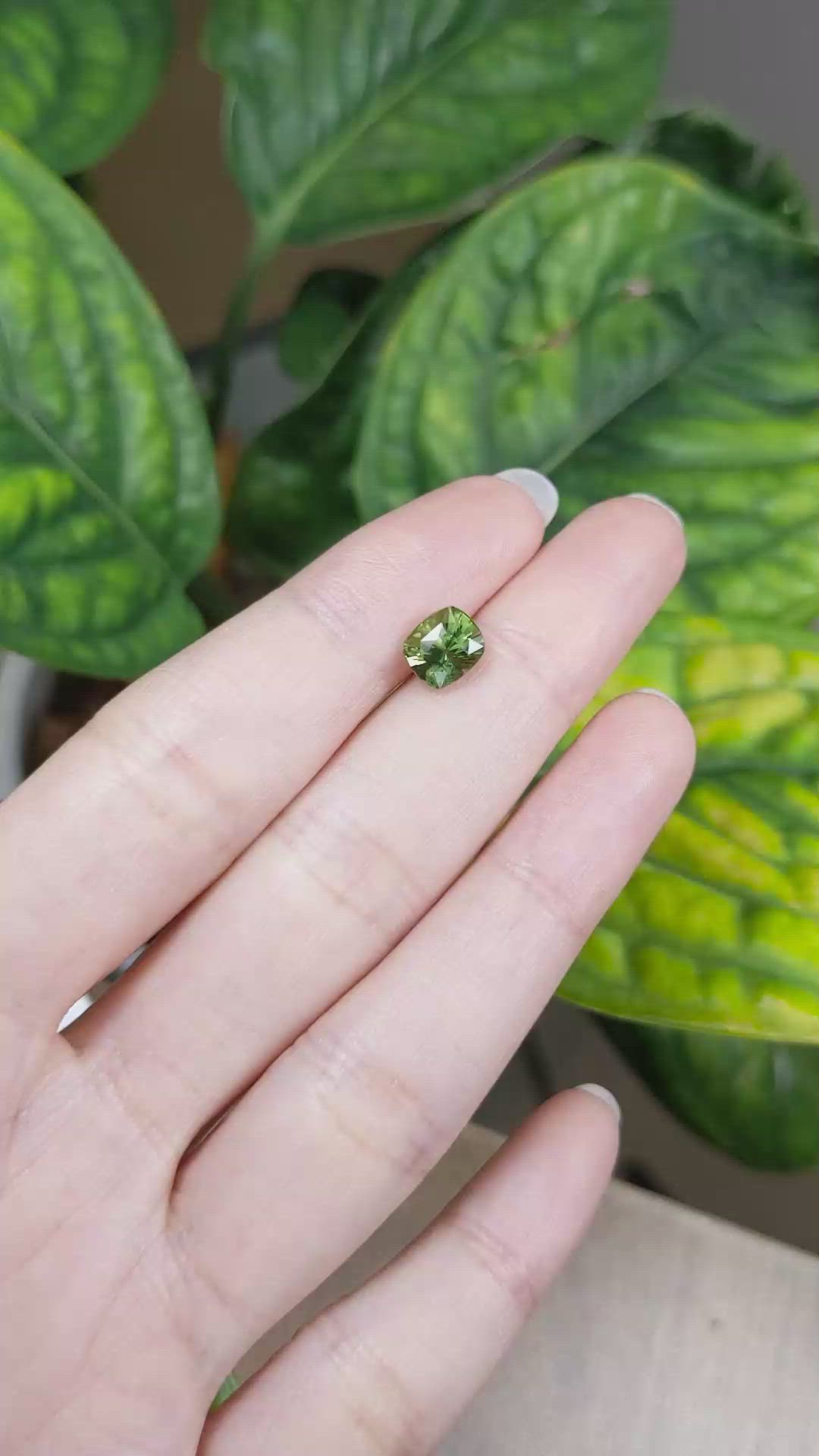 2.17 Ct. Green Sapphire from Madagascar Size Video