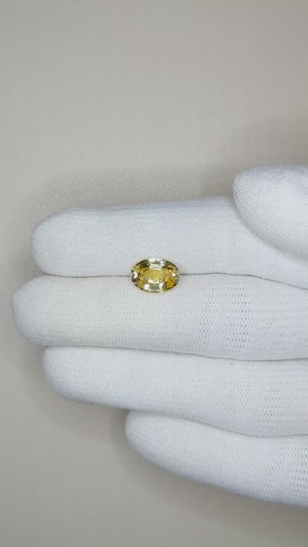2.50 Ct. Yellow Sapphire from Ceylon (Sri Lanka) Size Video