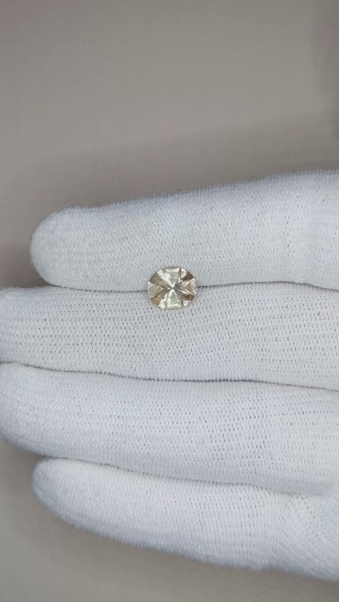 2.03 Ct. Orangish Yellow Sapphire from Ceylon (Sri Lanka) Size Video