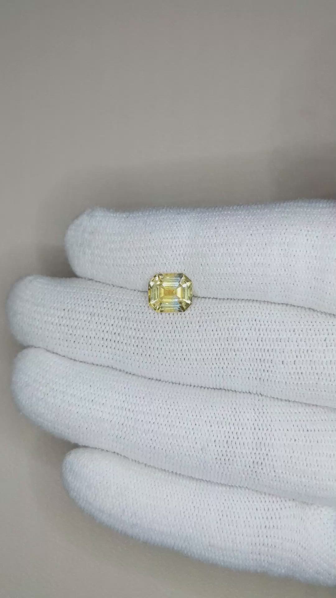 2.24 Ct. Yellow Sapphire from Ceylon (Sri Lanka) Size Video