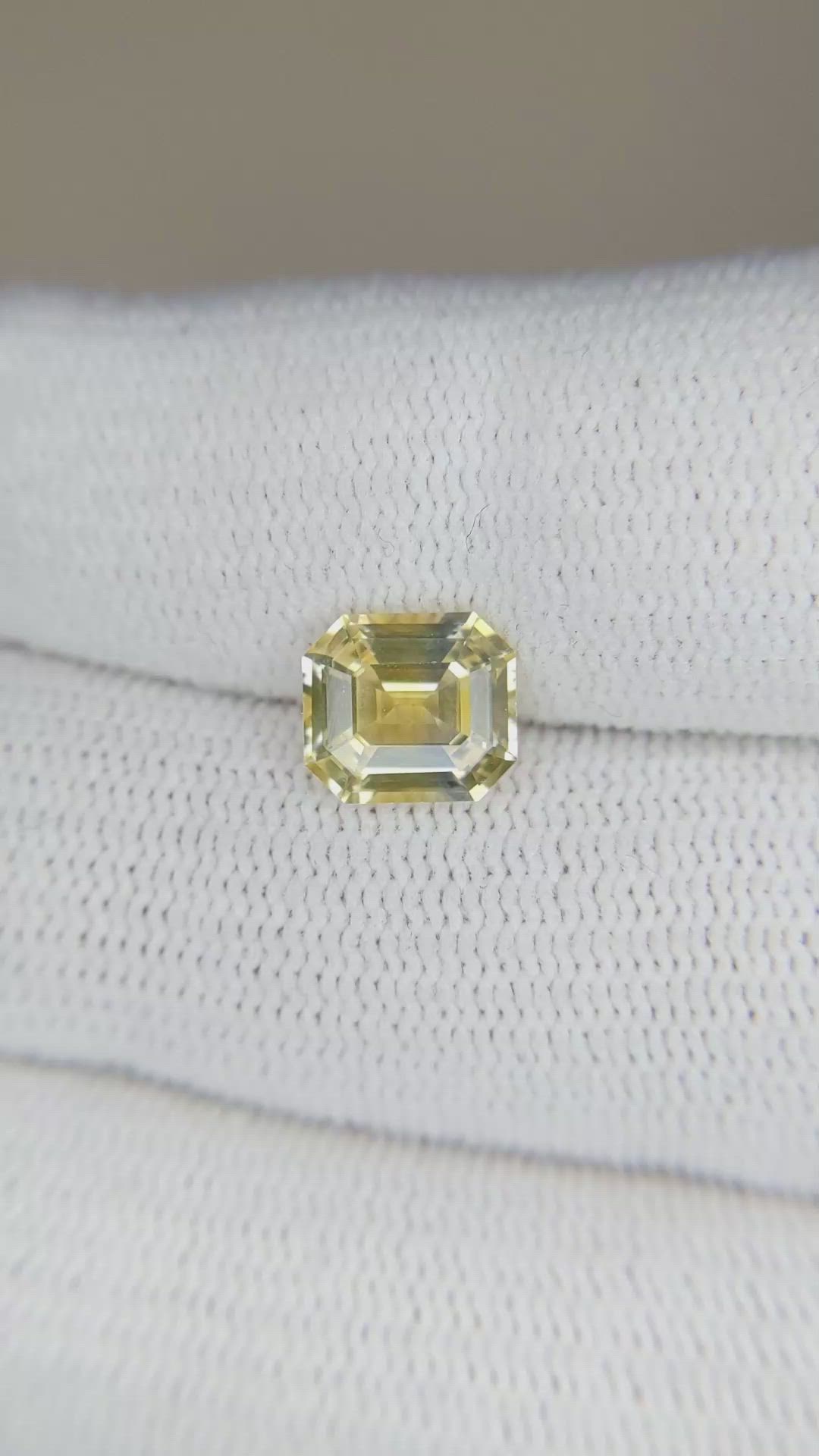 2.24 Ct. Yellow Sapphire from Ceylon (Sri Lanka) Size Video