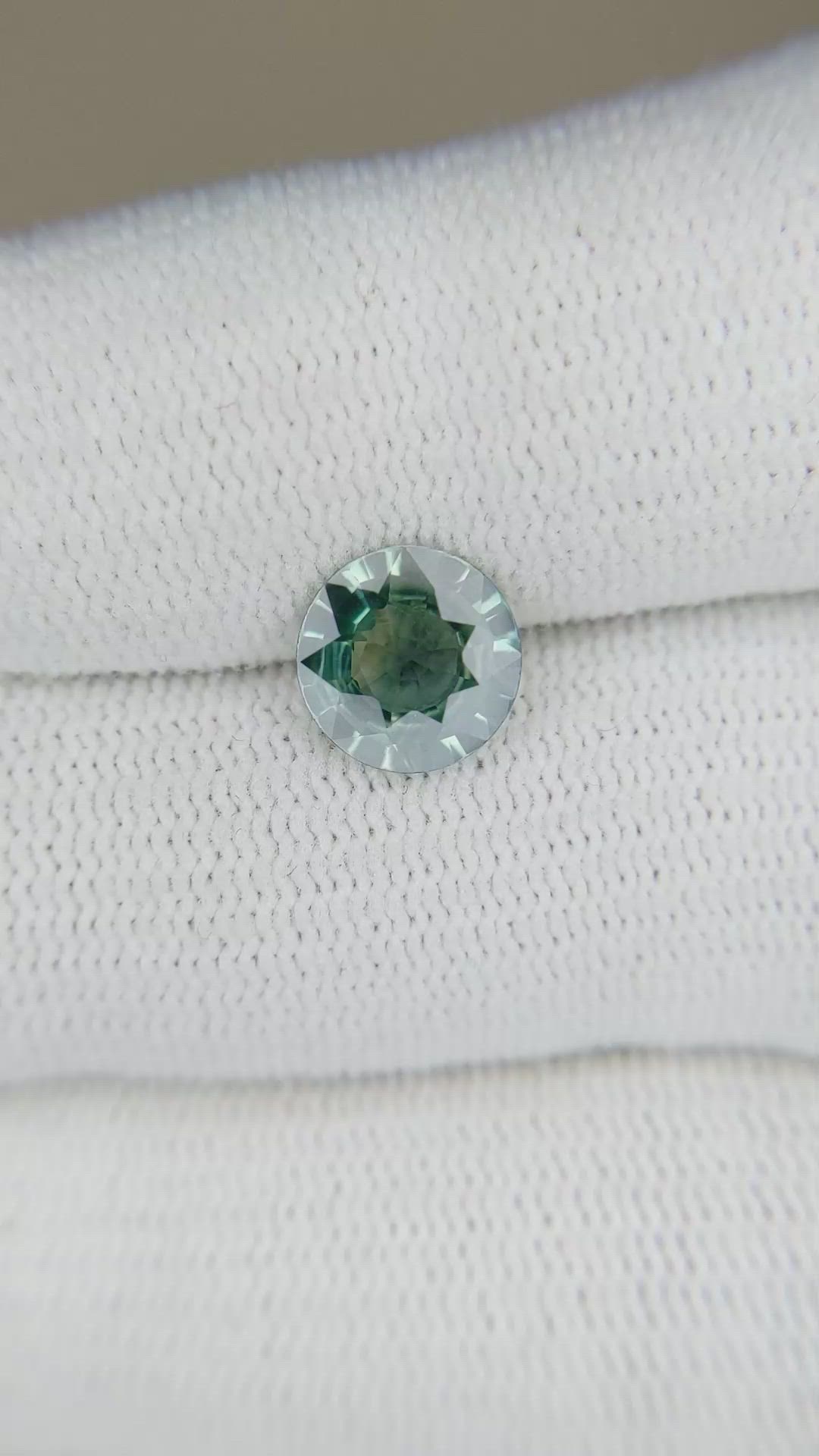 1.77 Ct. Bluish Green Sapphire from Madagascar Size Video