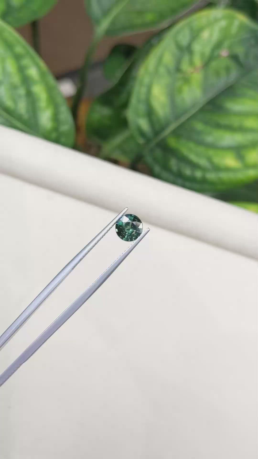 1.54 Ct. Bluish Green Sapphire from Madagascar Size Video