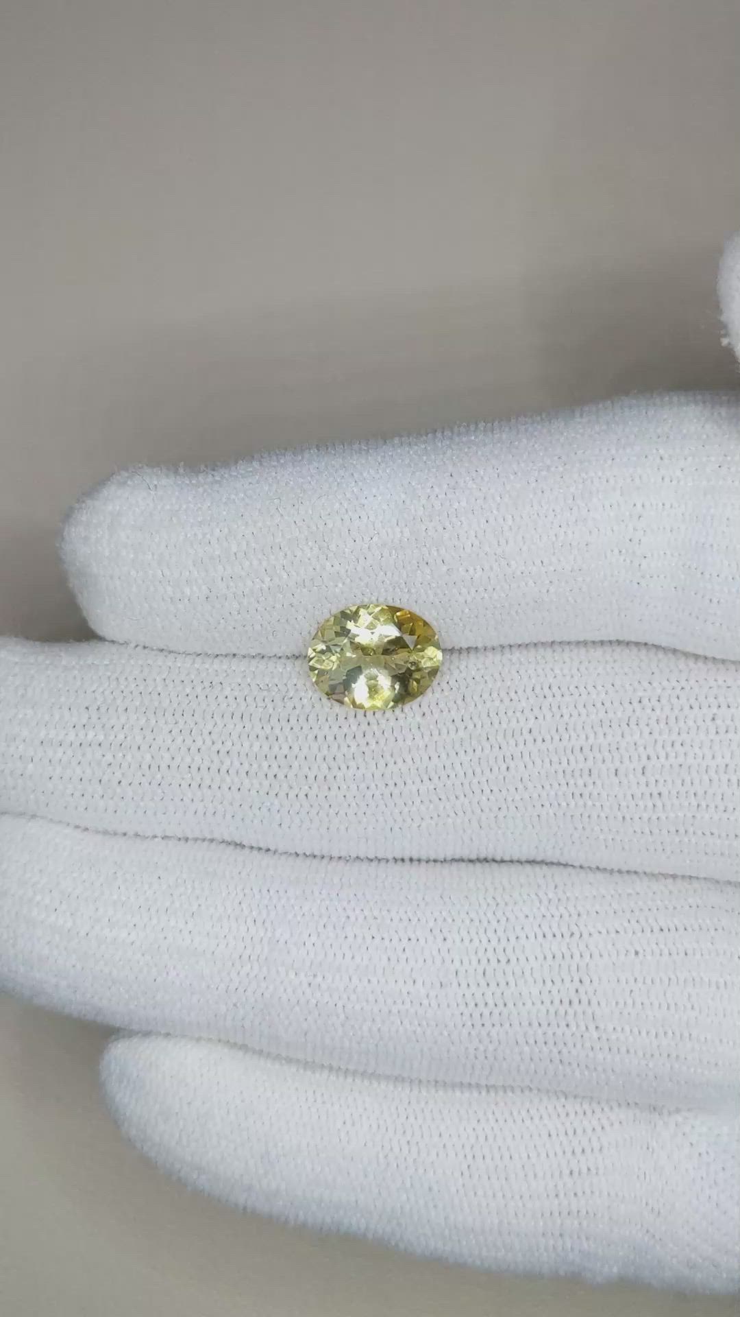 2.68 Ct. Yellow Sapphire from Ceylon (Sri Lanka) Size Video