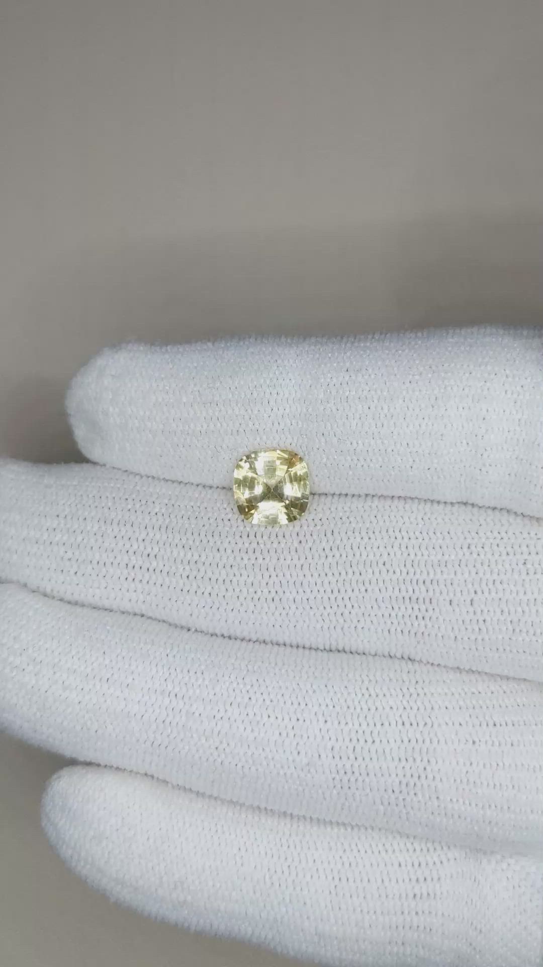 2.00 Ct. Yellow Sapphire from Ceylon (Sri Lanka) Size Video