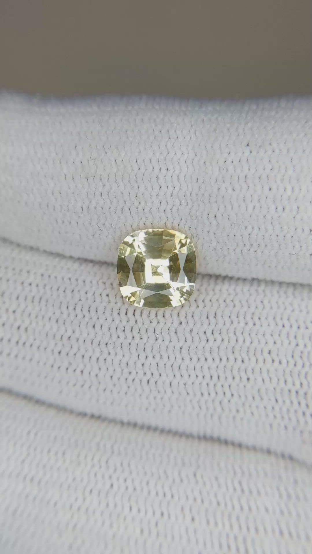 2.00 Ct. Yellow Sapphire from Ceylon (Sri Lanka) Size Video