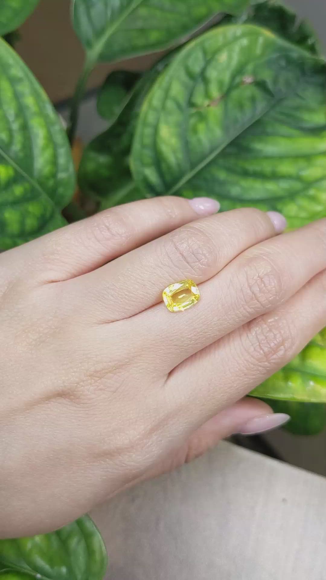 2.18 Ct. Yellow Sapphire from Ceylon (Sri Lanka) Size Video