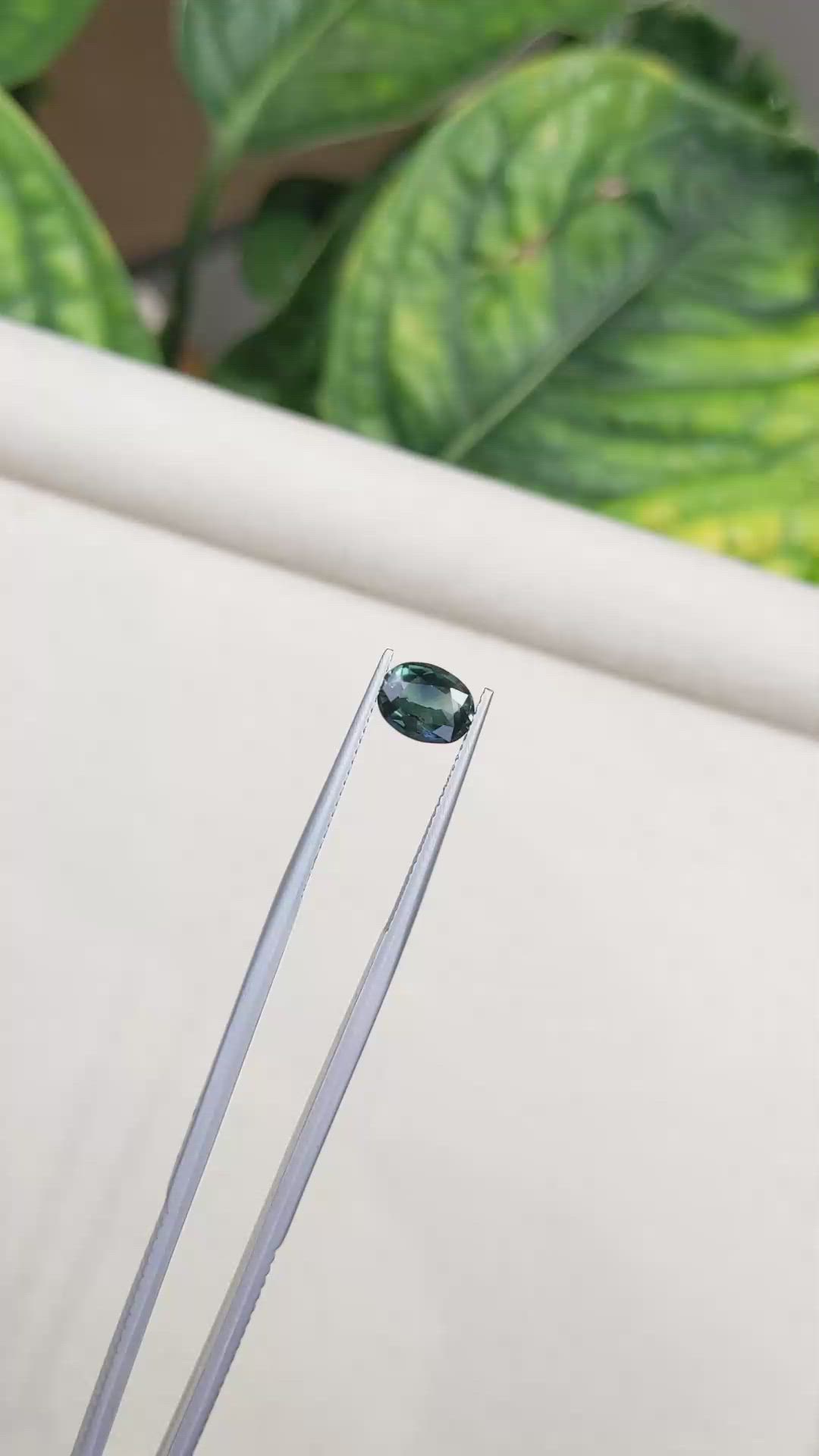 1.30 Ct. Bluish Green Sapphire from Madagascar Size Video