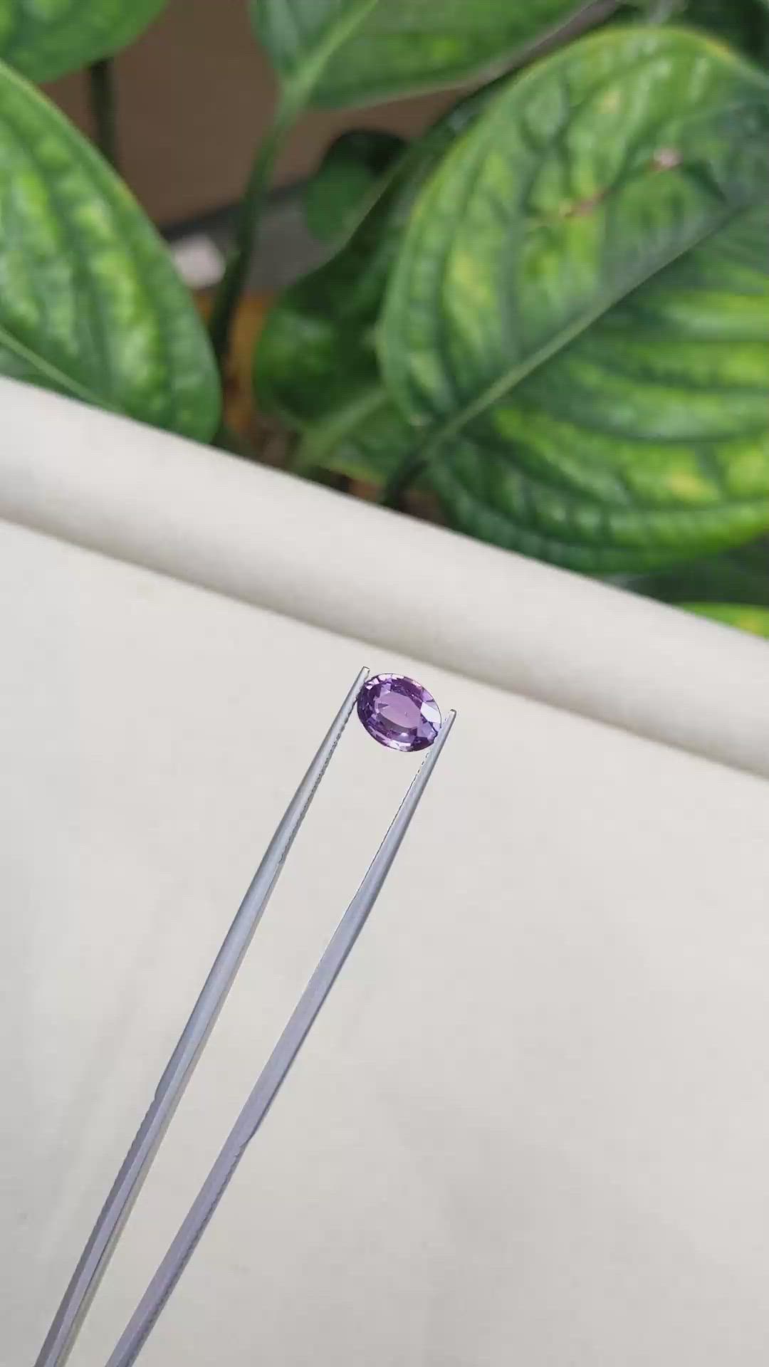 1.72 Ct. Pinkish Purple Sapphire from Ceylon (Sri Lanka) Size Video