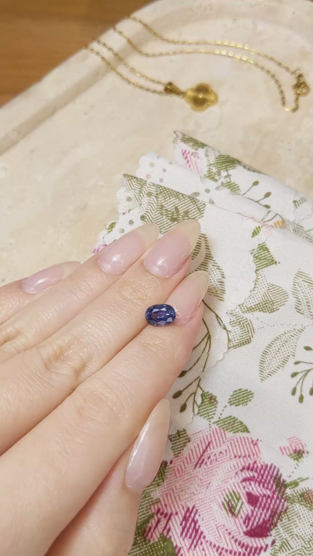 1.94 Ct. Blue Sapphire from Ceylon (Sri Lanka) Size Video