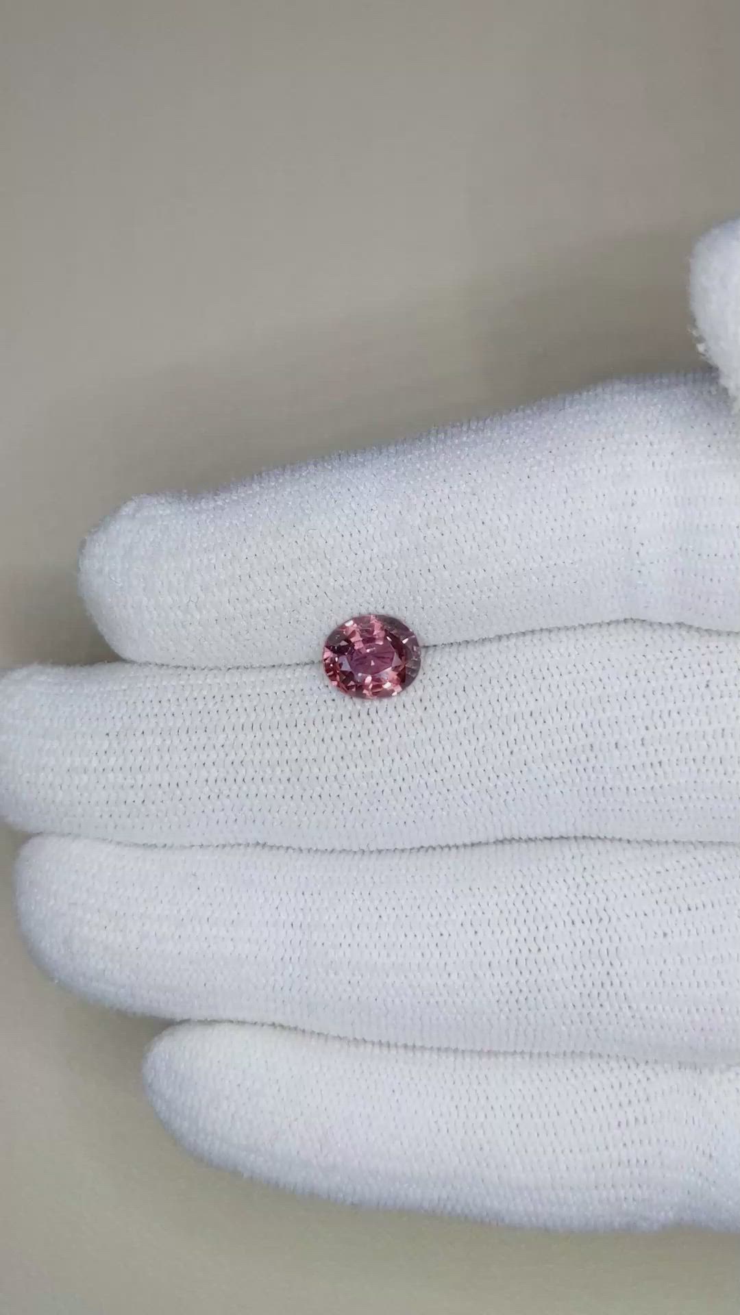 1.74 Ct. Reddish Pink Sapphire from Ceylon (Sri Lanka) Size Video