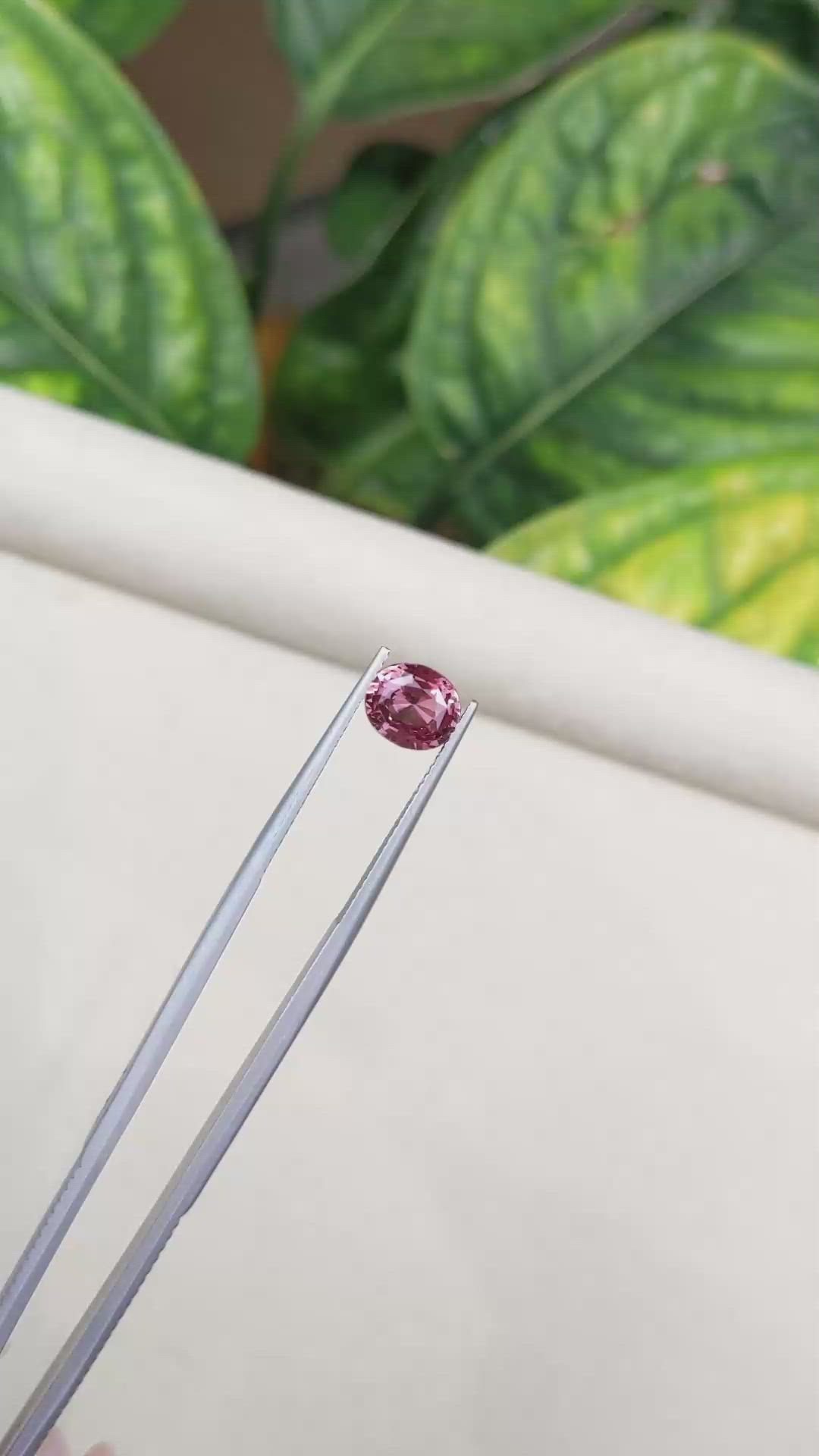 1.74 Ct. Reddish Pink Sapphire from Ceylon (Sri Lanka) Size Video