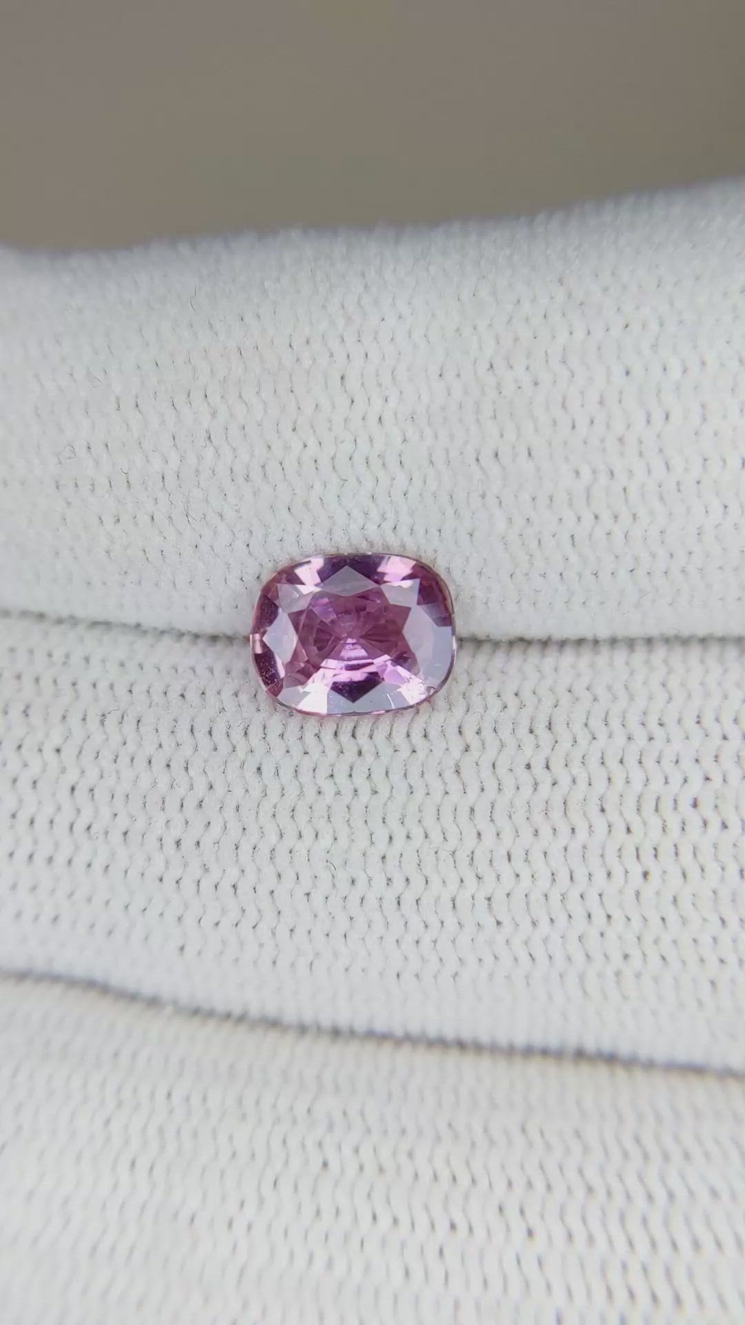 1.59 Ct. Purplish Pink Sapphire from Ceylon (Sri Lanka) Size Video