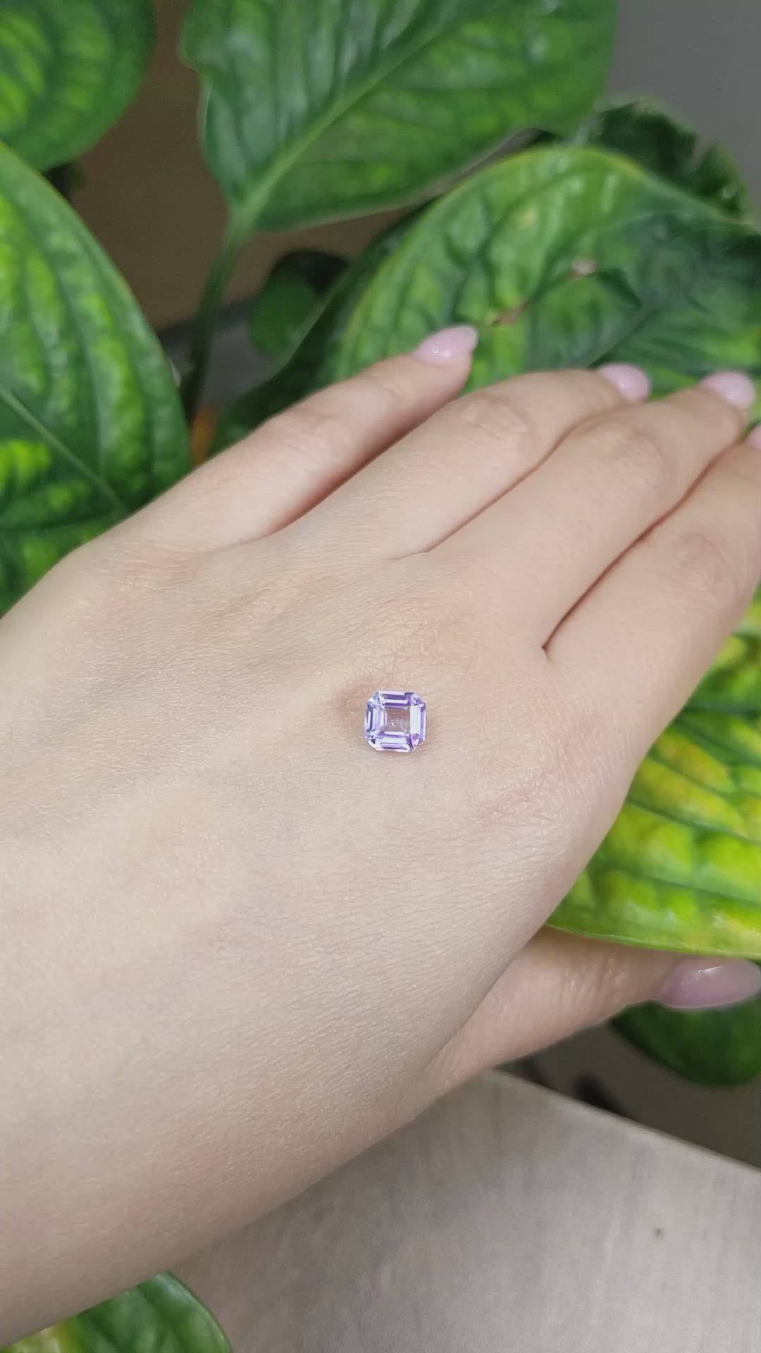 1.36 Ct. Purple Sapphire from Ceylon (Sri Lanka) Size Video