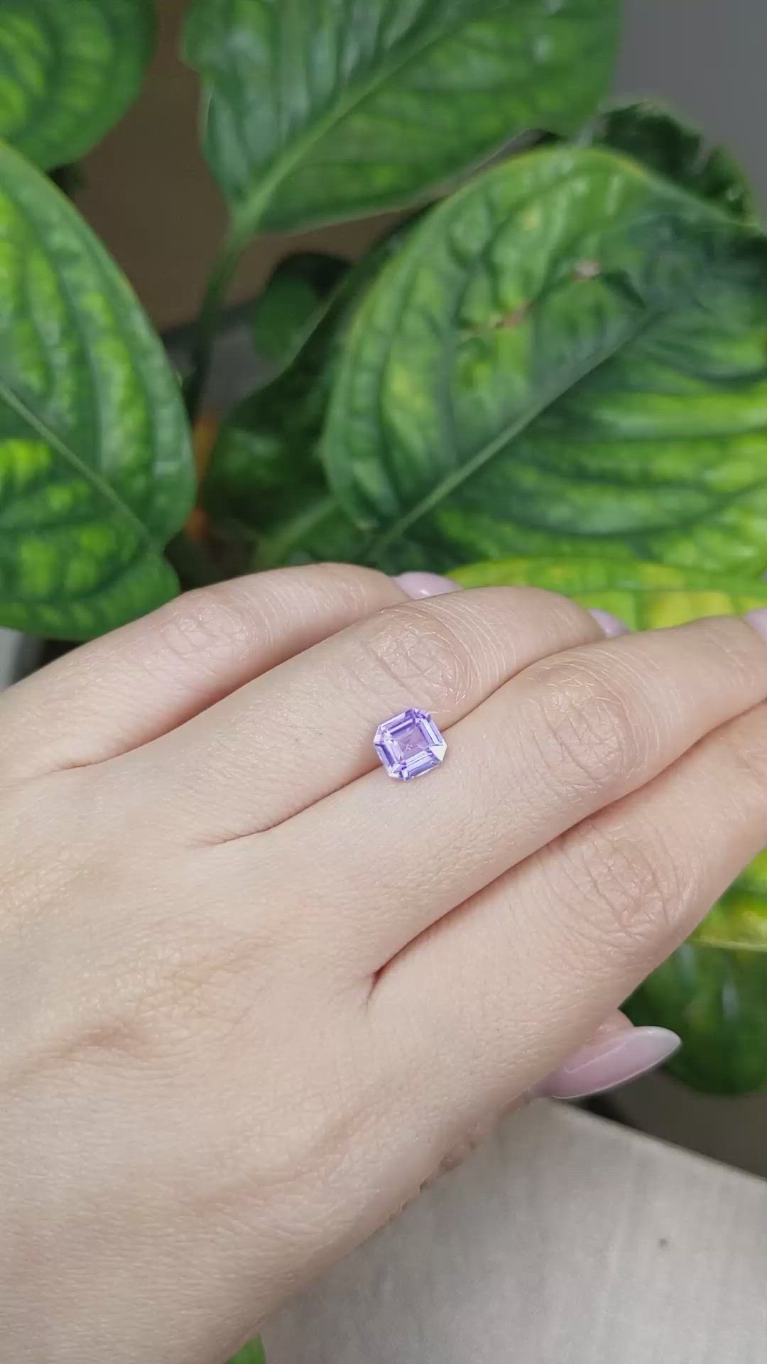 1.36 Ct. Purple Sapphire from Ceylon (Sri Lanka) Size Video