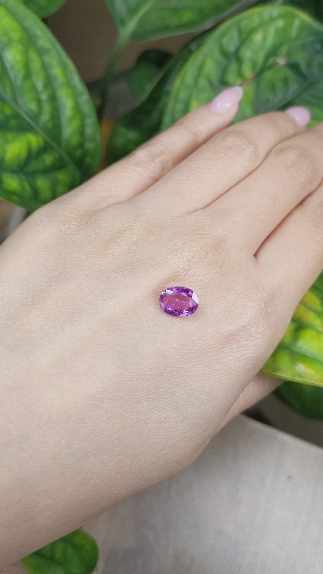 2.00 Ct. Pink Sapphire from Ceylon (Sri Lanka) Size Video