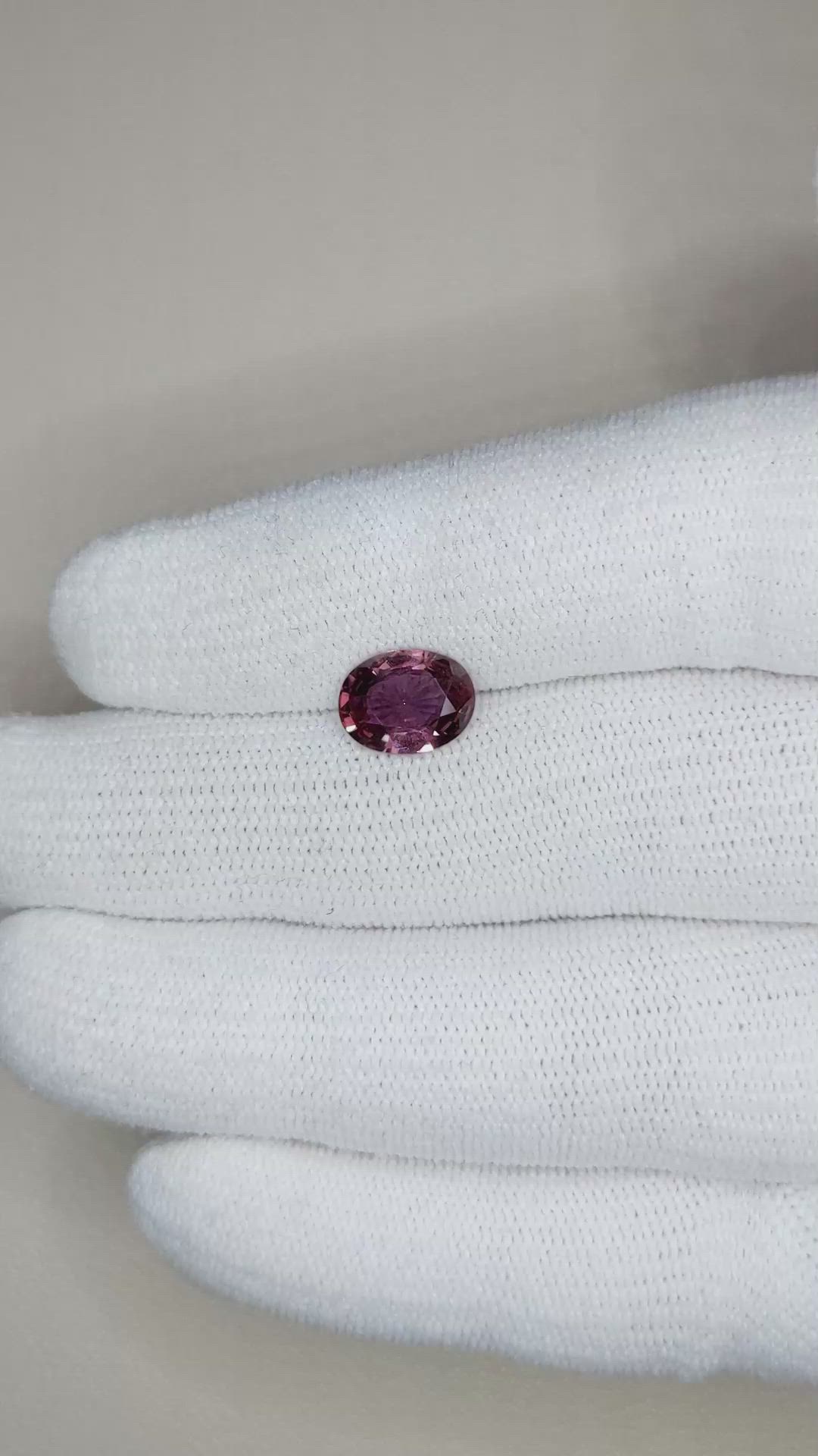 2.16 Ct. Reddish Pink Sapphire from Ceylon (Sri Lanka) Size Video