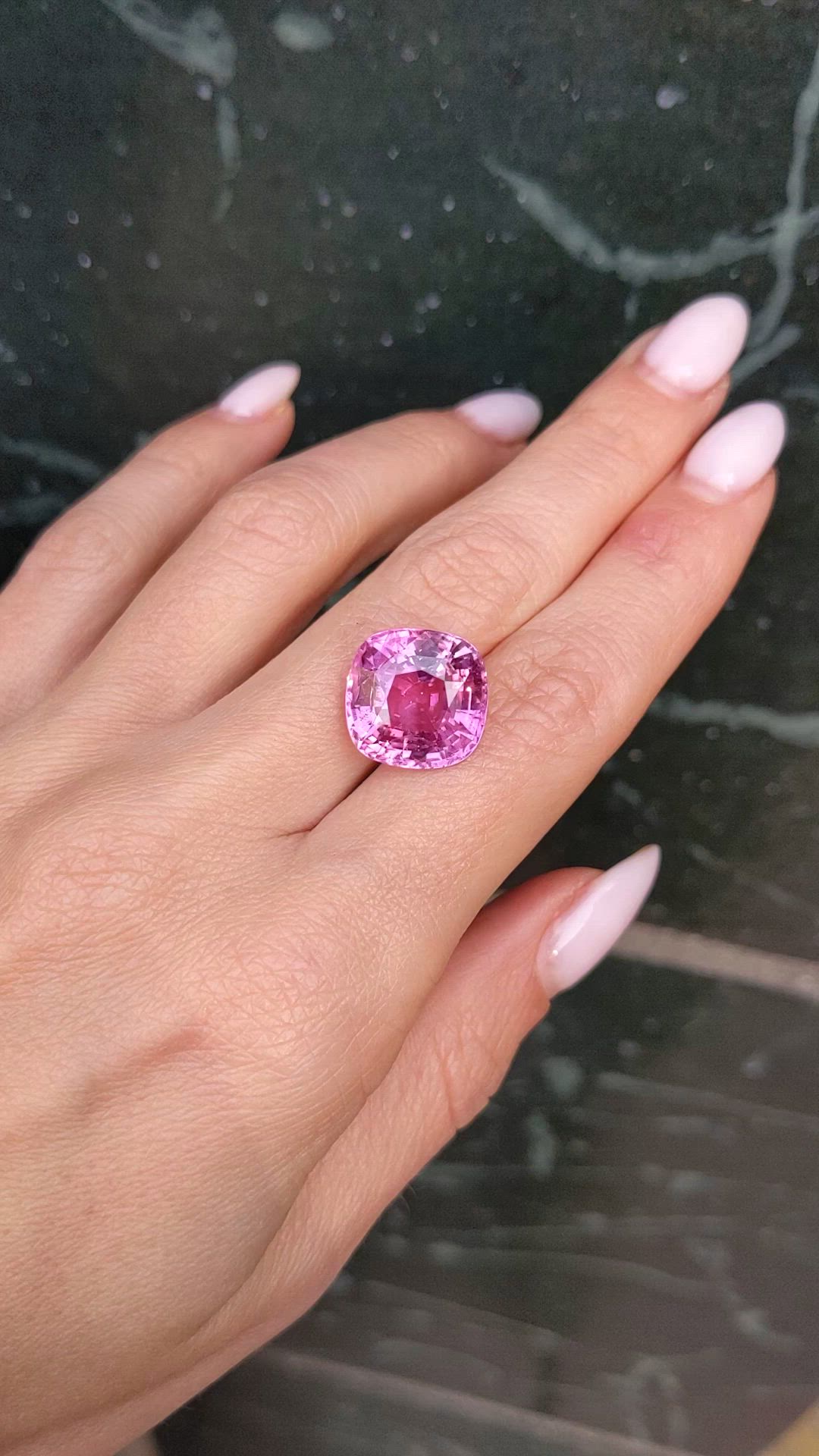 16.00 Ct. Pink Sapphire from Ceylon (Sri Lanka) Size Video