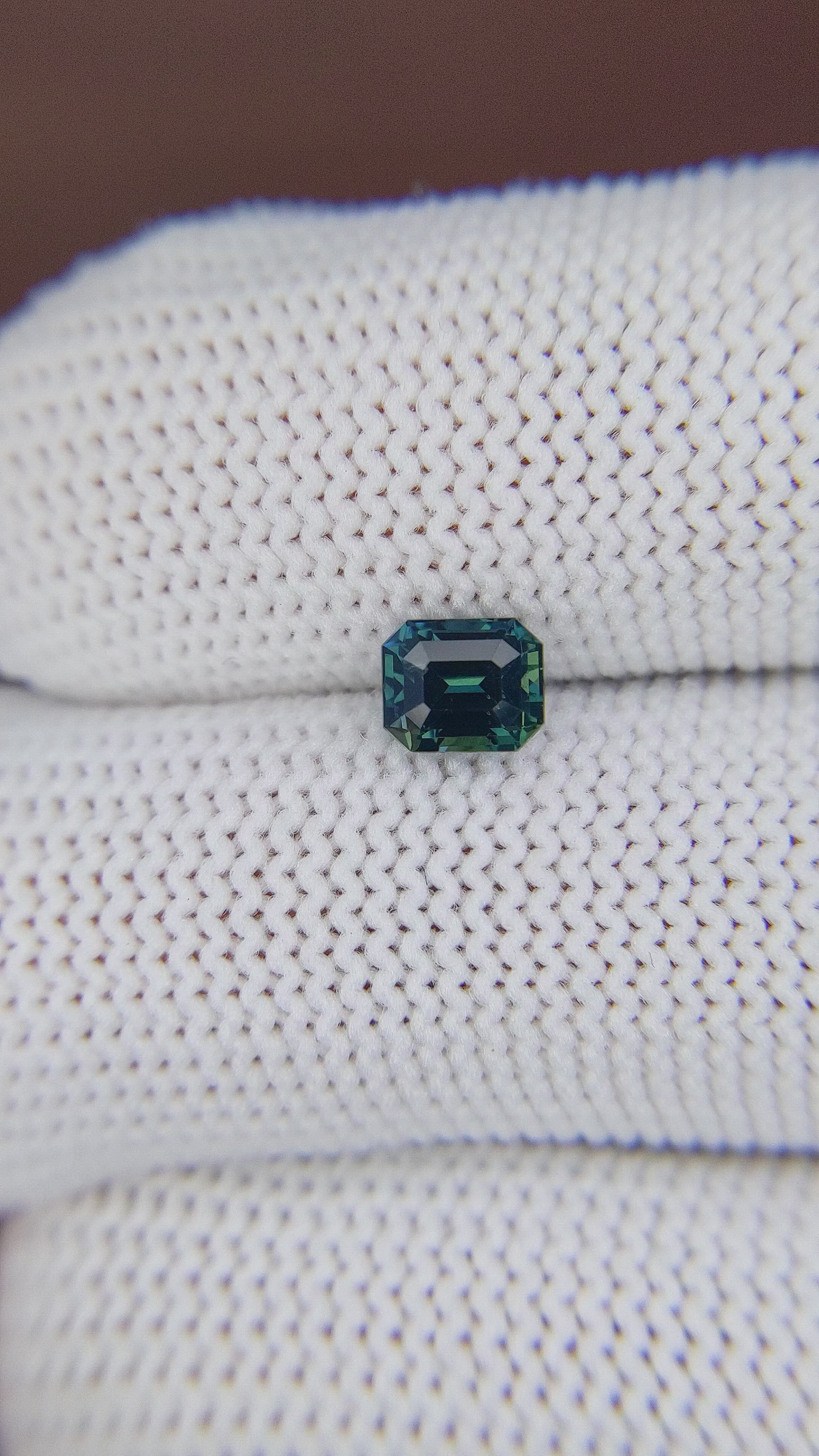 0.95 Ct. Bluish Green Sapphire from Africa Size Video