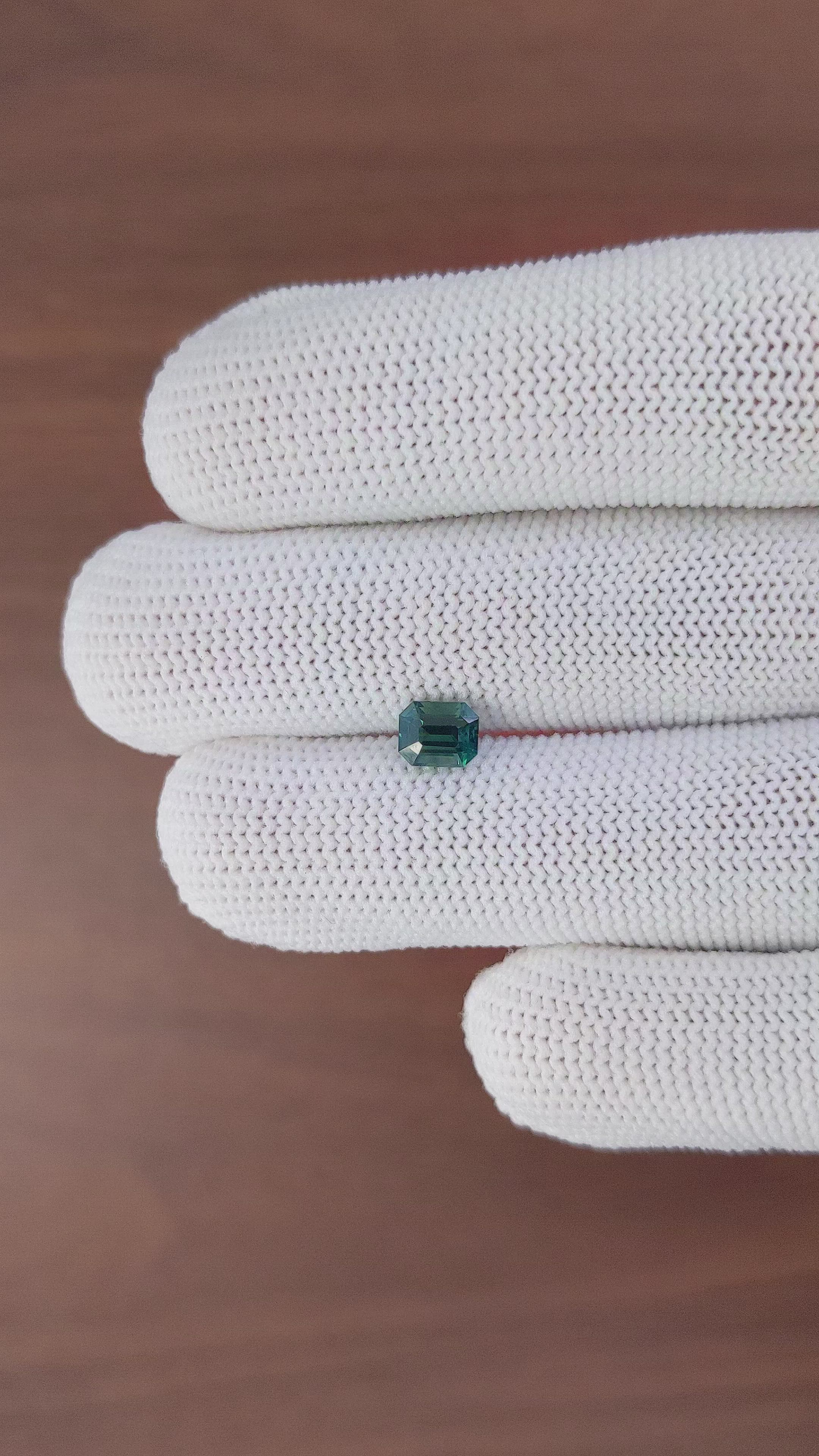 1.07 Ct. Bluish Green Sapphire from Africa Size Video