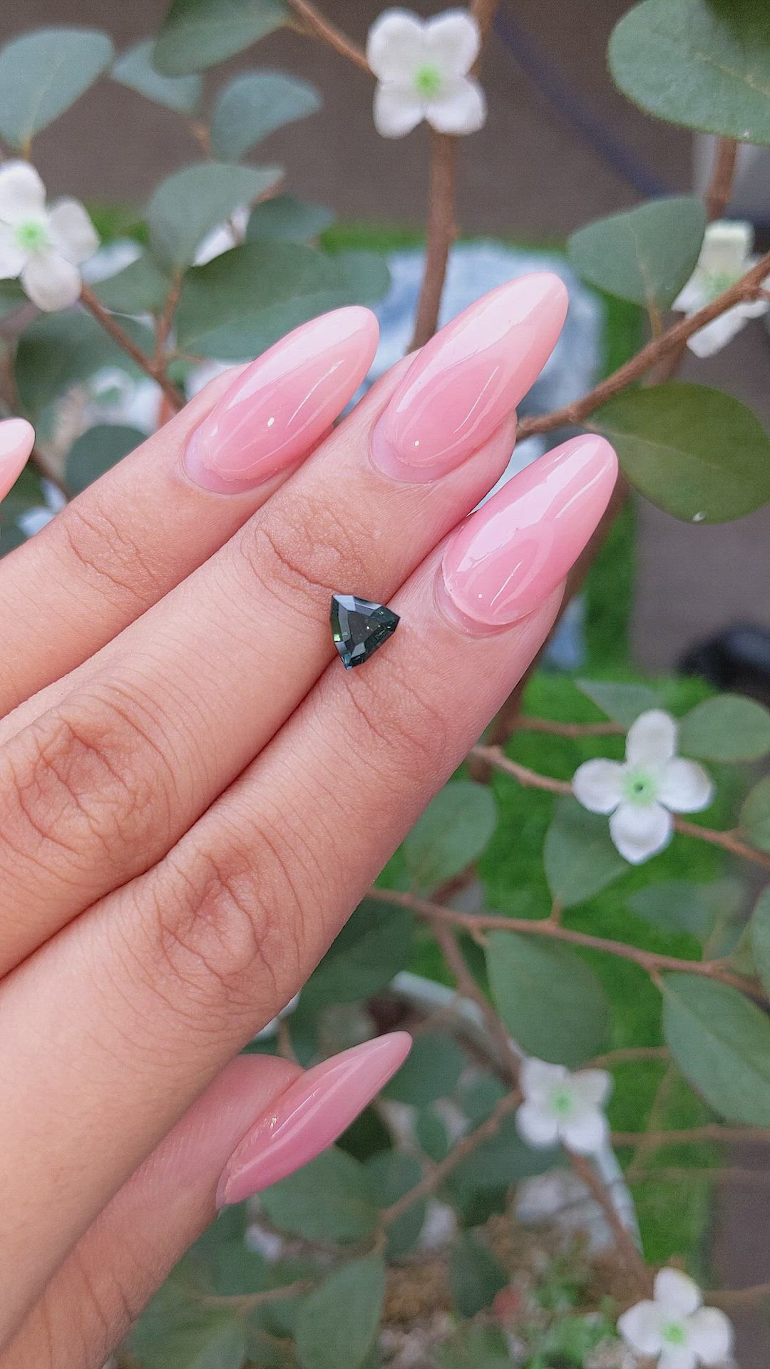 1.39 Ct. Bluish Green Sapphire from Africa Size Video
