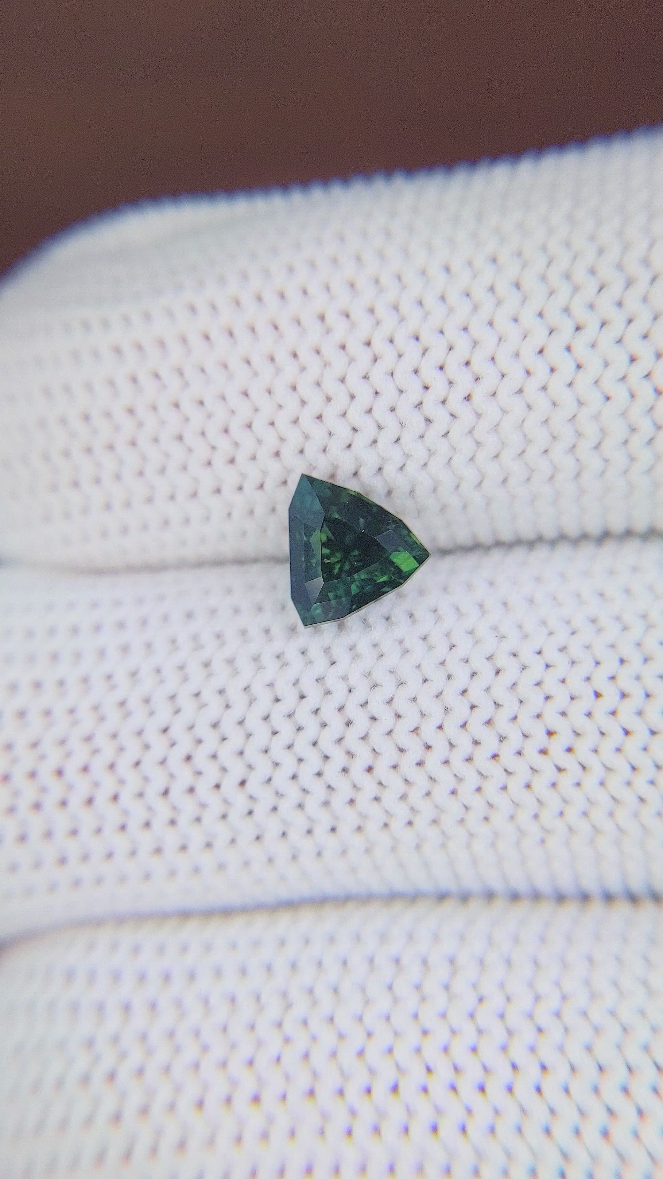 1.39 Ct. Bluish Green Sapphire from Africa Size Video