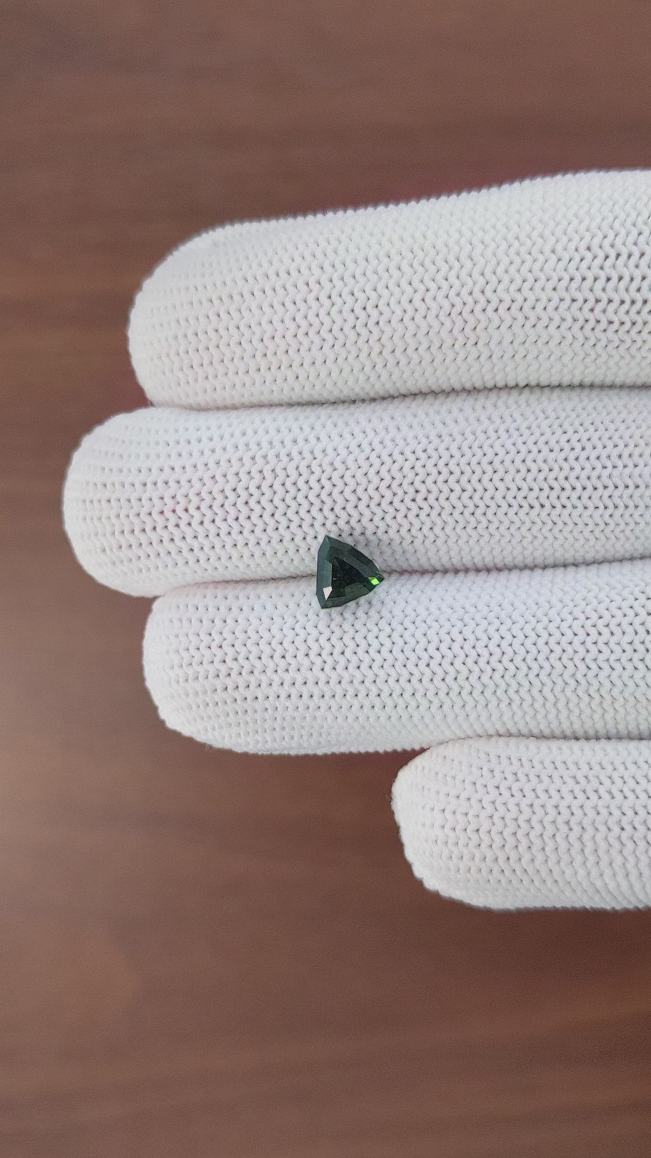 1.39 Ct. Bluish Green Sapphire from Africa Size Video